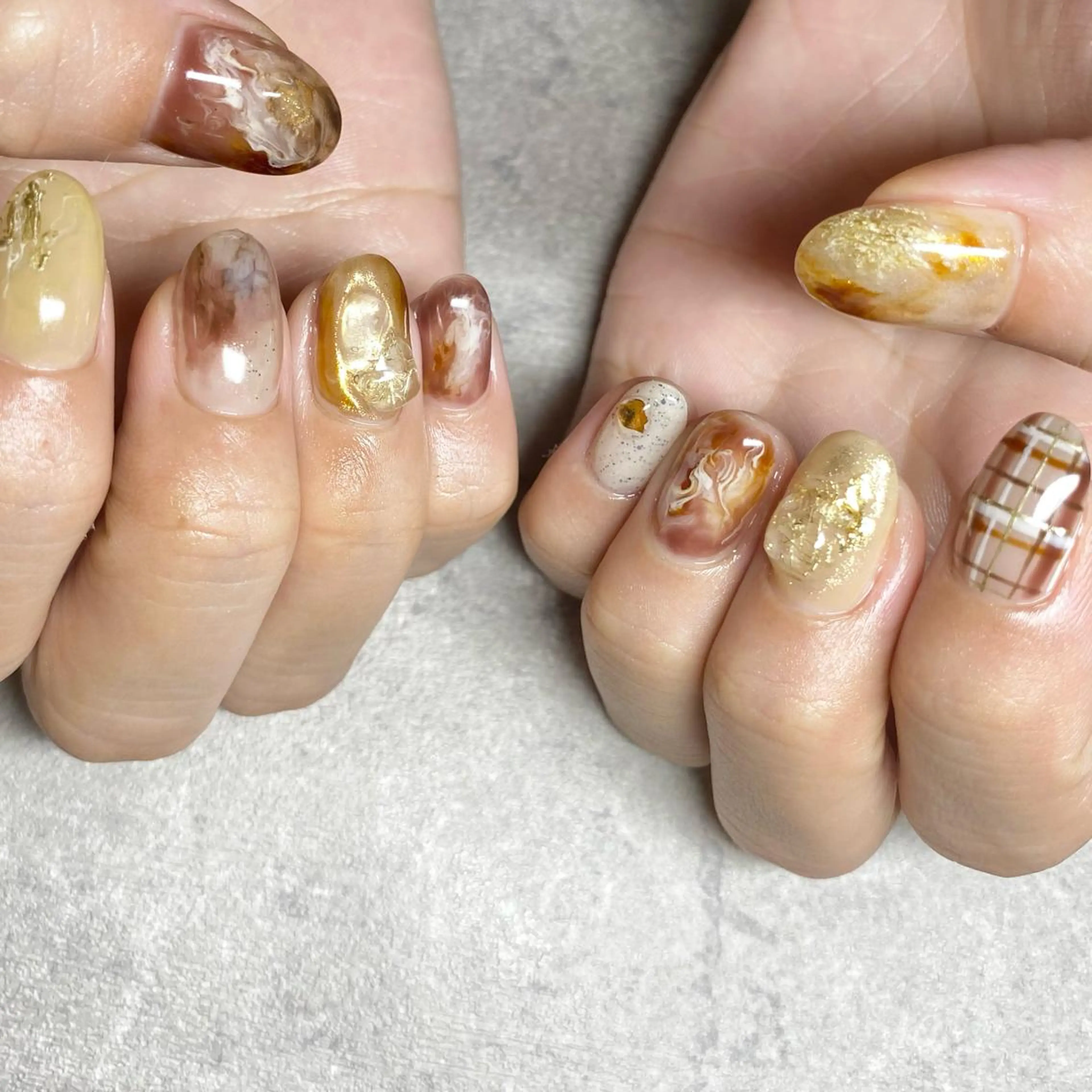 ネイル アートネイル ニュアンスネイル 春ネイル 夏ネイル ハンドネイル 山田 貴子のネイルデザイン