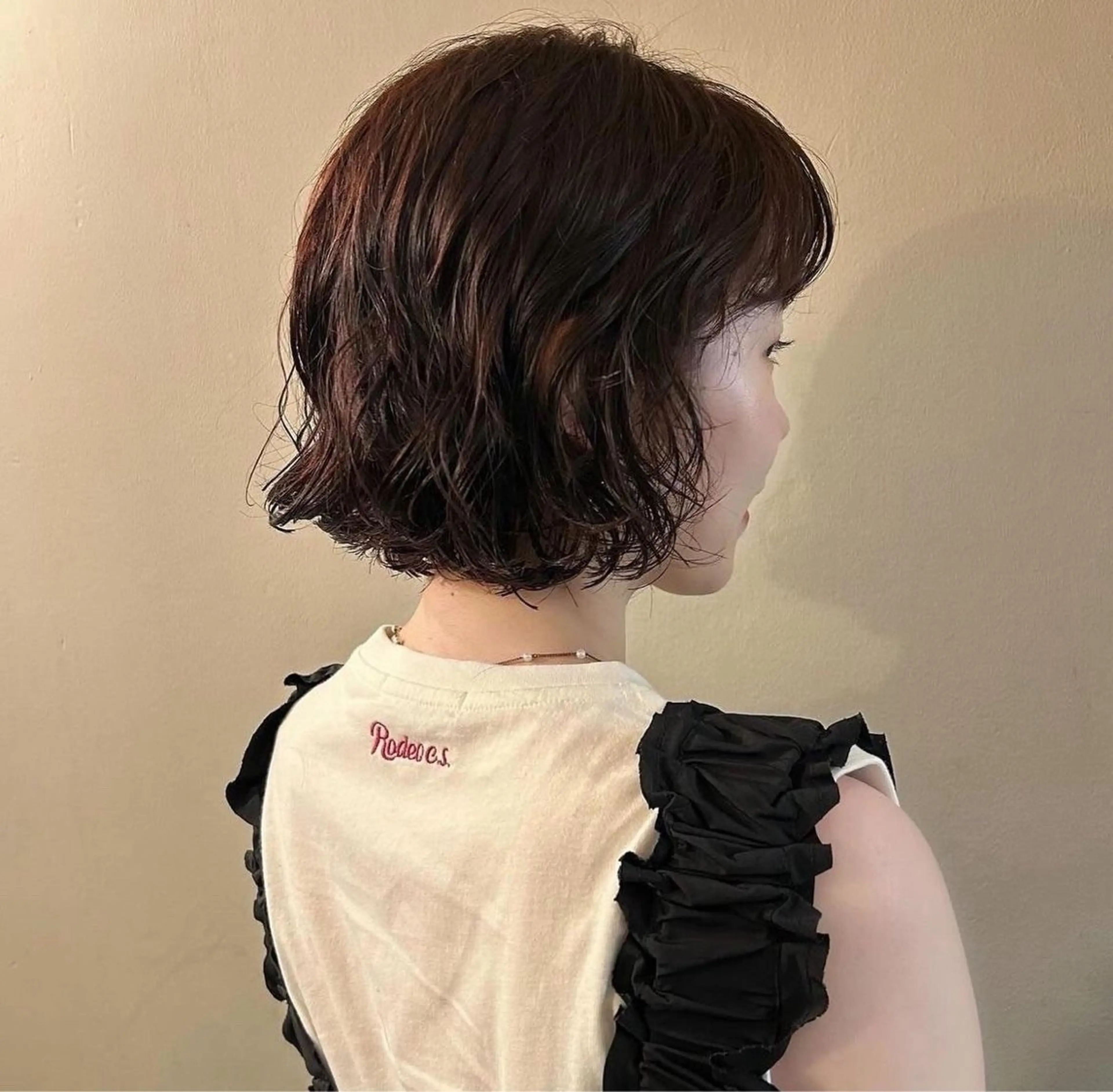 ミディアム パーマ ショートカット/パー マ🫧kotoneのヘアスタイル