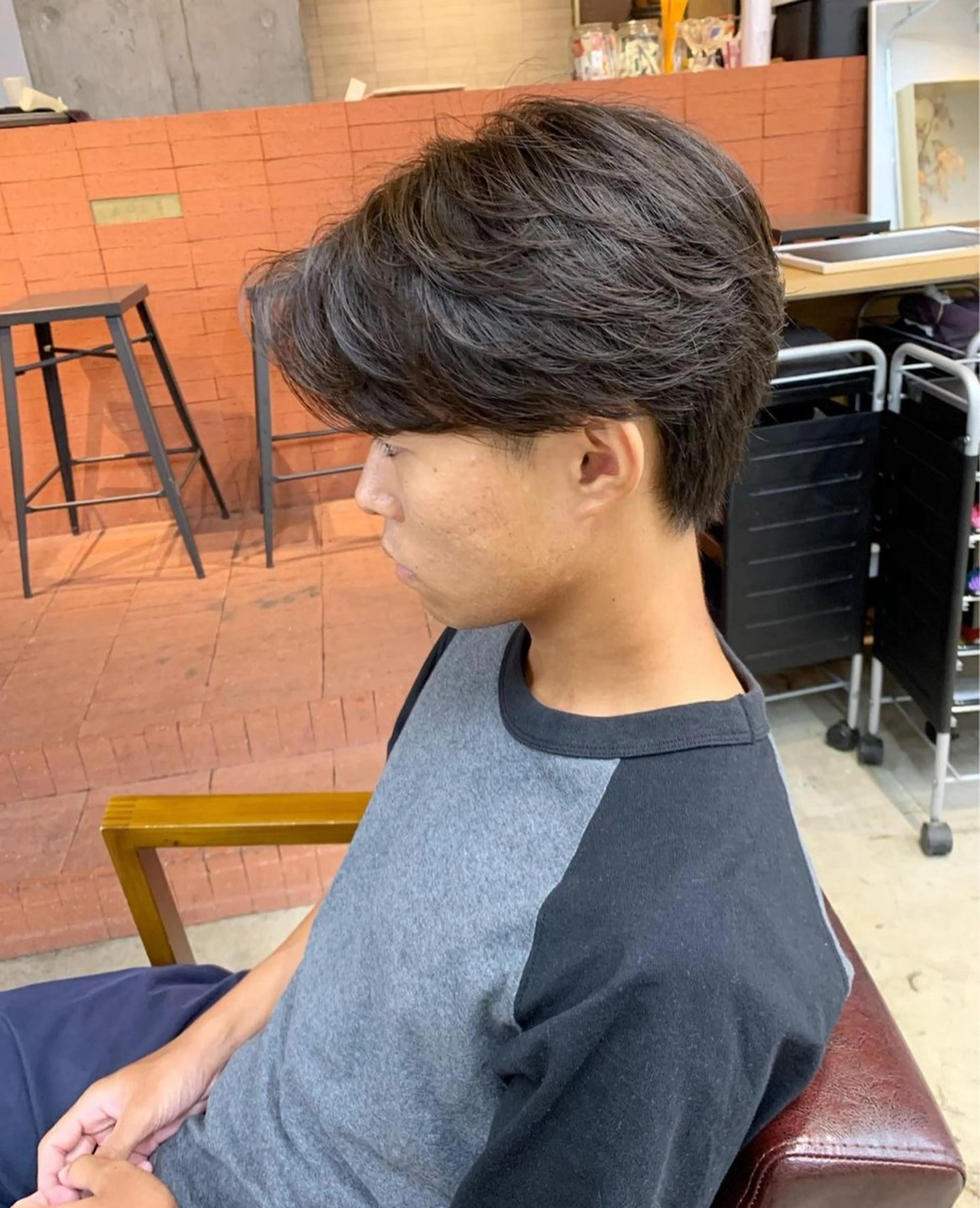 メンズ レイヤーカット/ 縮毛矯正/ミサキ💐のヘアスタイル