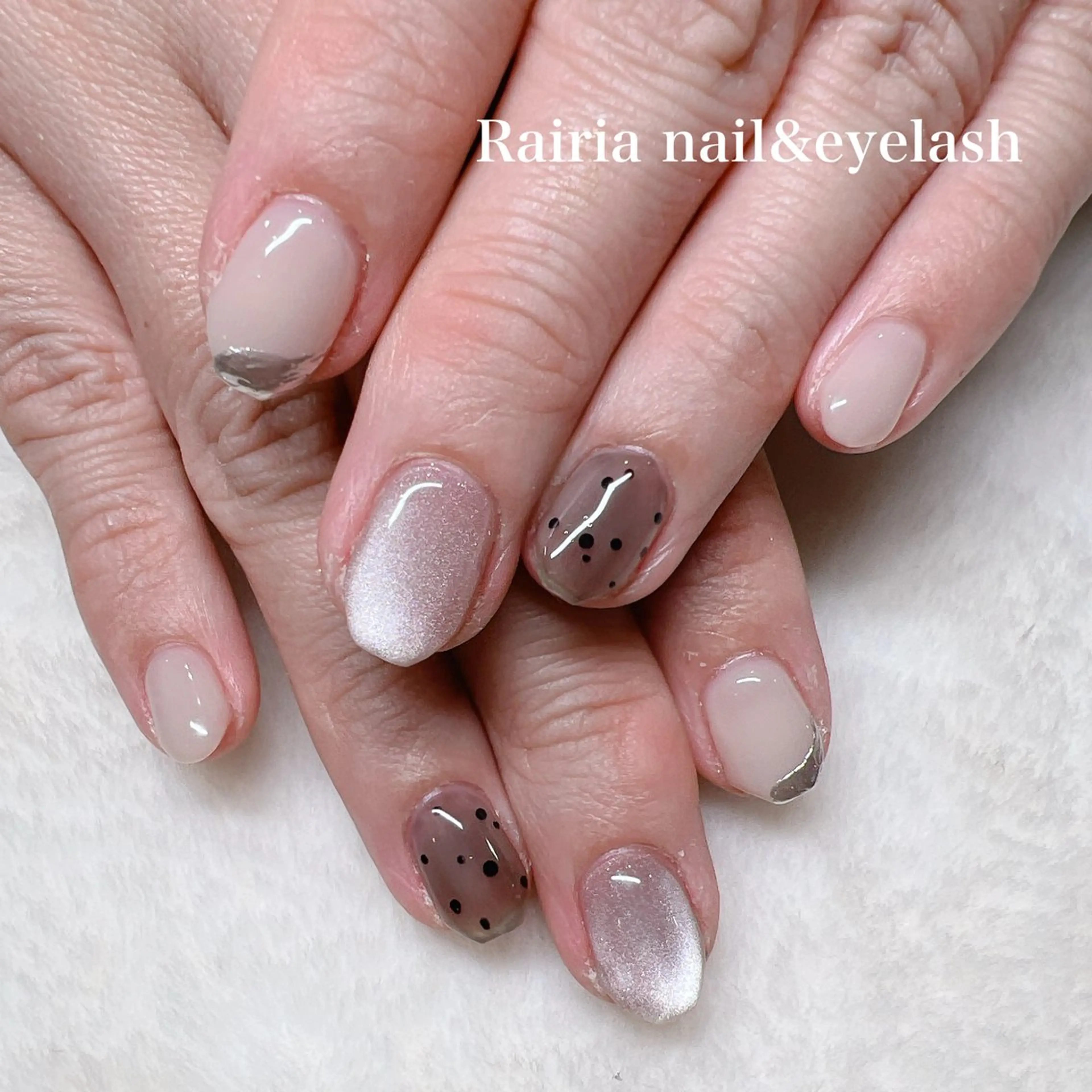 ネイル ドット マグネットネイル Rairia   nail所属・屋敷 理奈のネイルデザイン