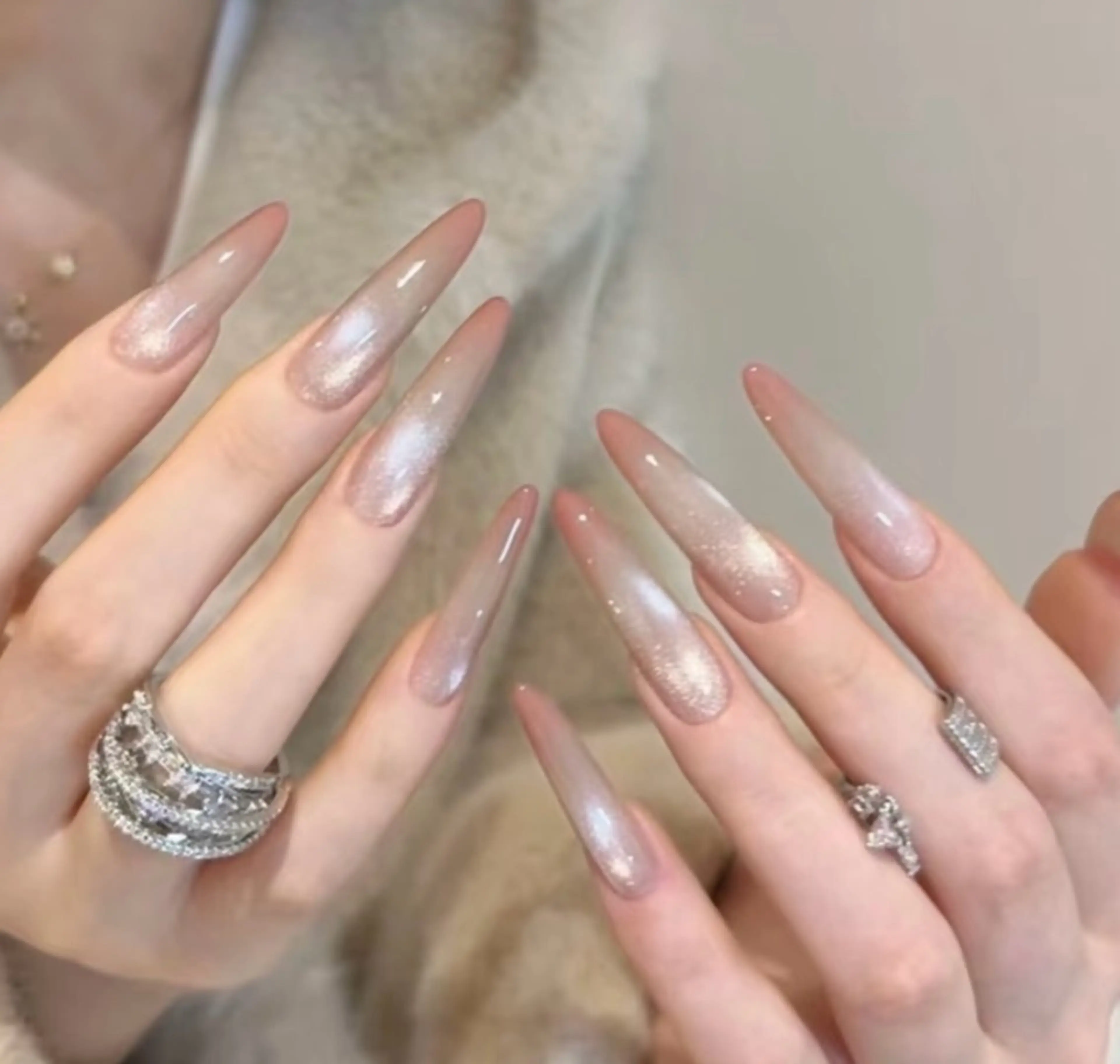 ネイル ハンドネイル H3 Nail Tsuki🦋💙のネイルデザイン