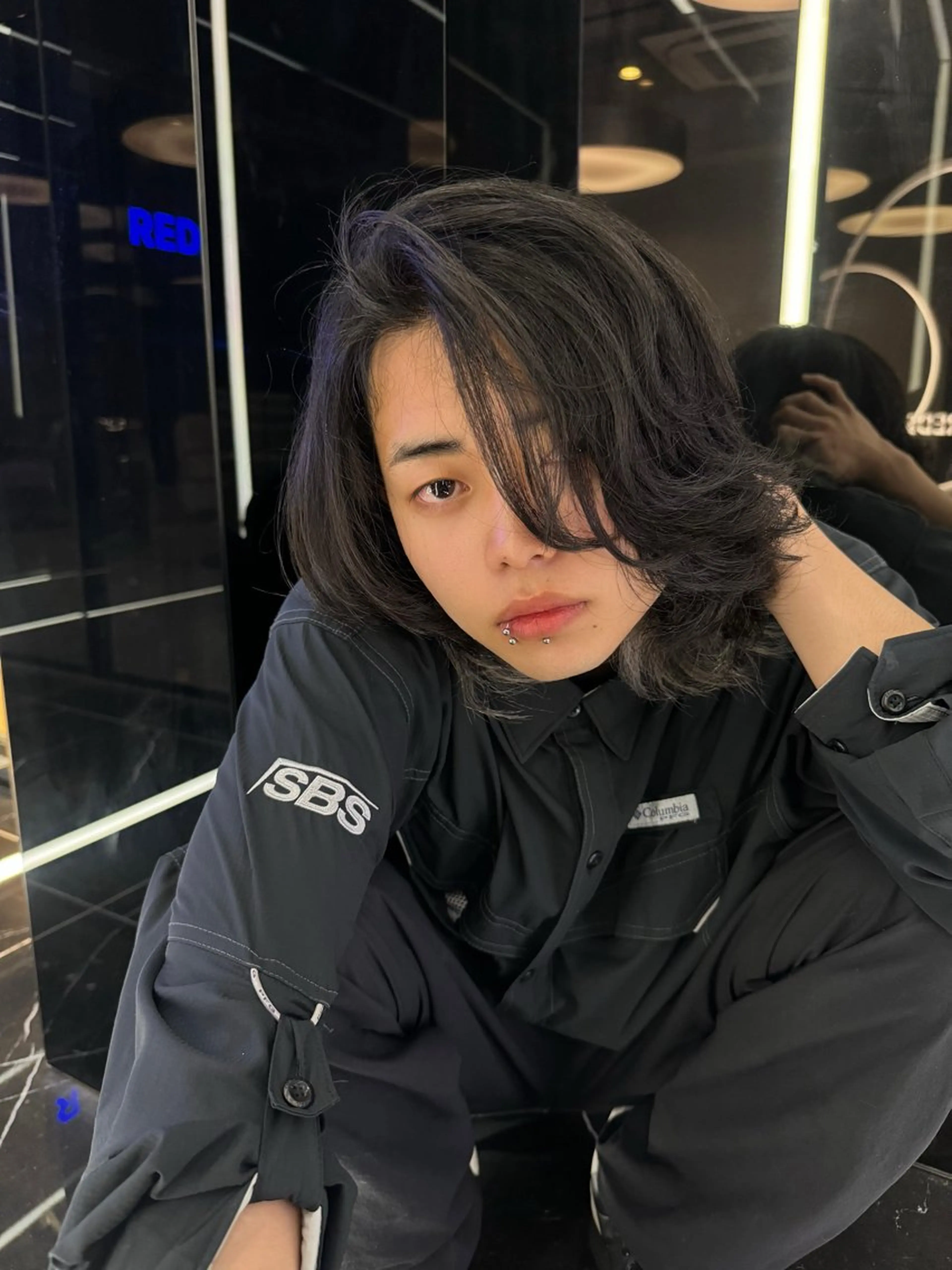 ミディアム メンズ REDEAL 渋谷所属・こうき/縮毛矯正/ ブリーチ縮毛矯正のヘアスタイル