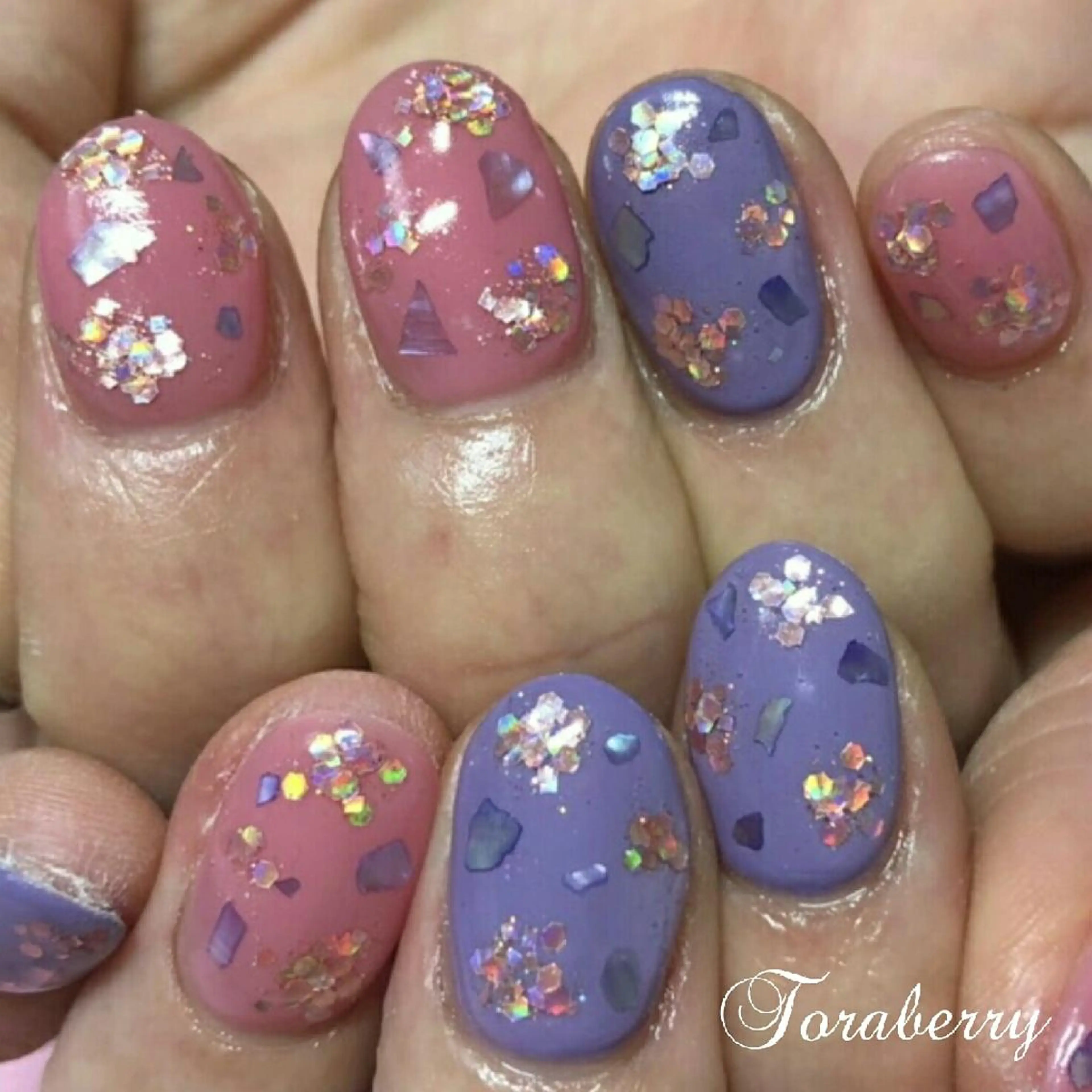 ネイル ラメ(グリッター) ハンドネイル ネイリスト なつみのネイルデザイン