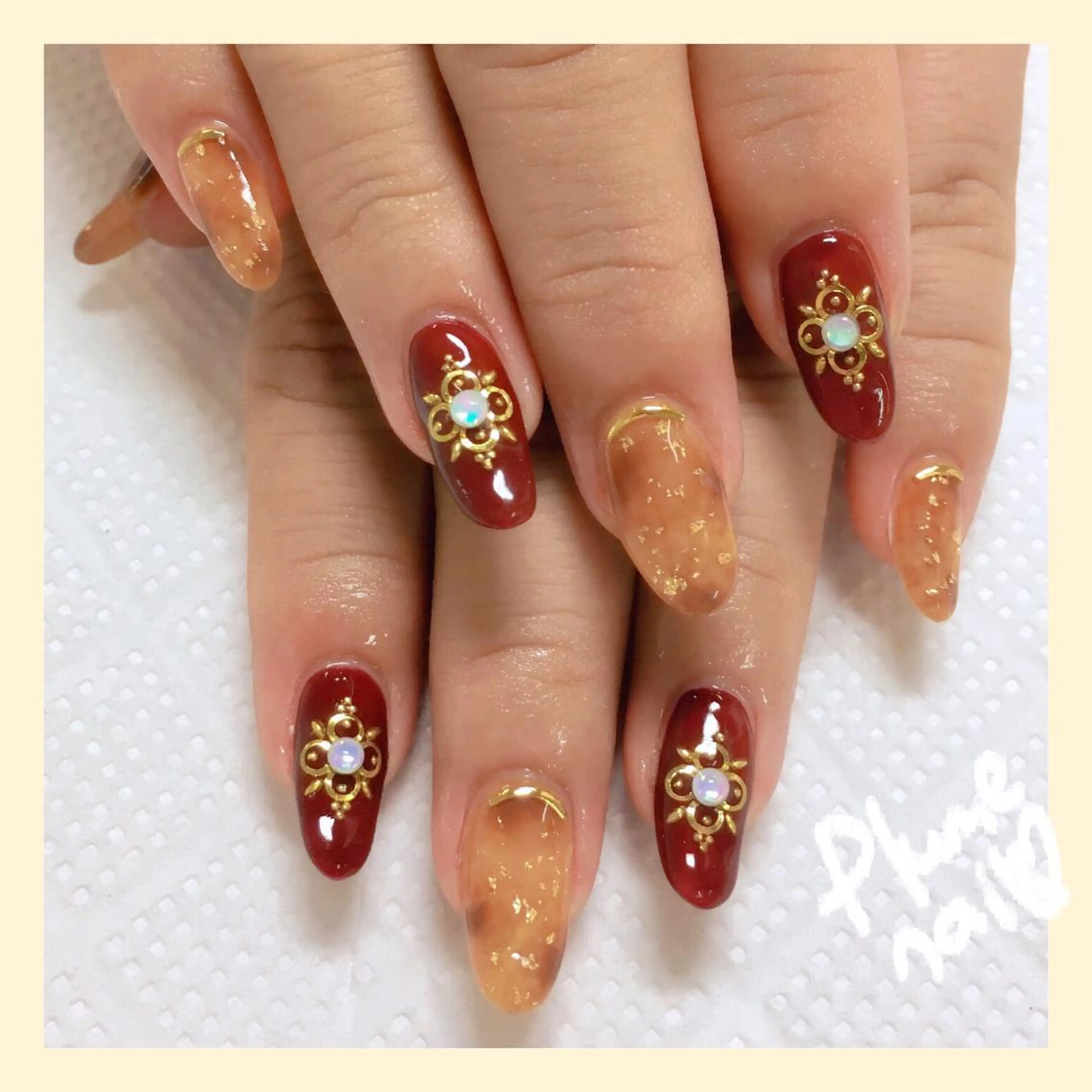 ネイル アートネイル キラキラネイル 韓国ネイル ニュアンスネイル 春ネイル ハンドネイル plume nail ☆韓国ネイルのネイルデザイン