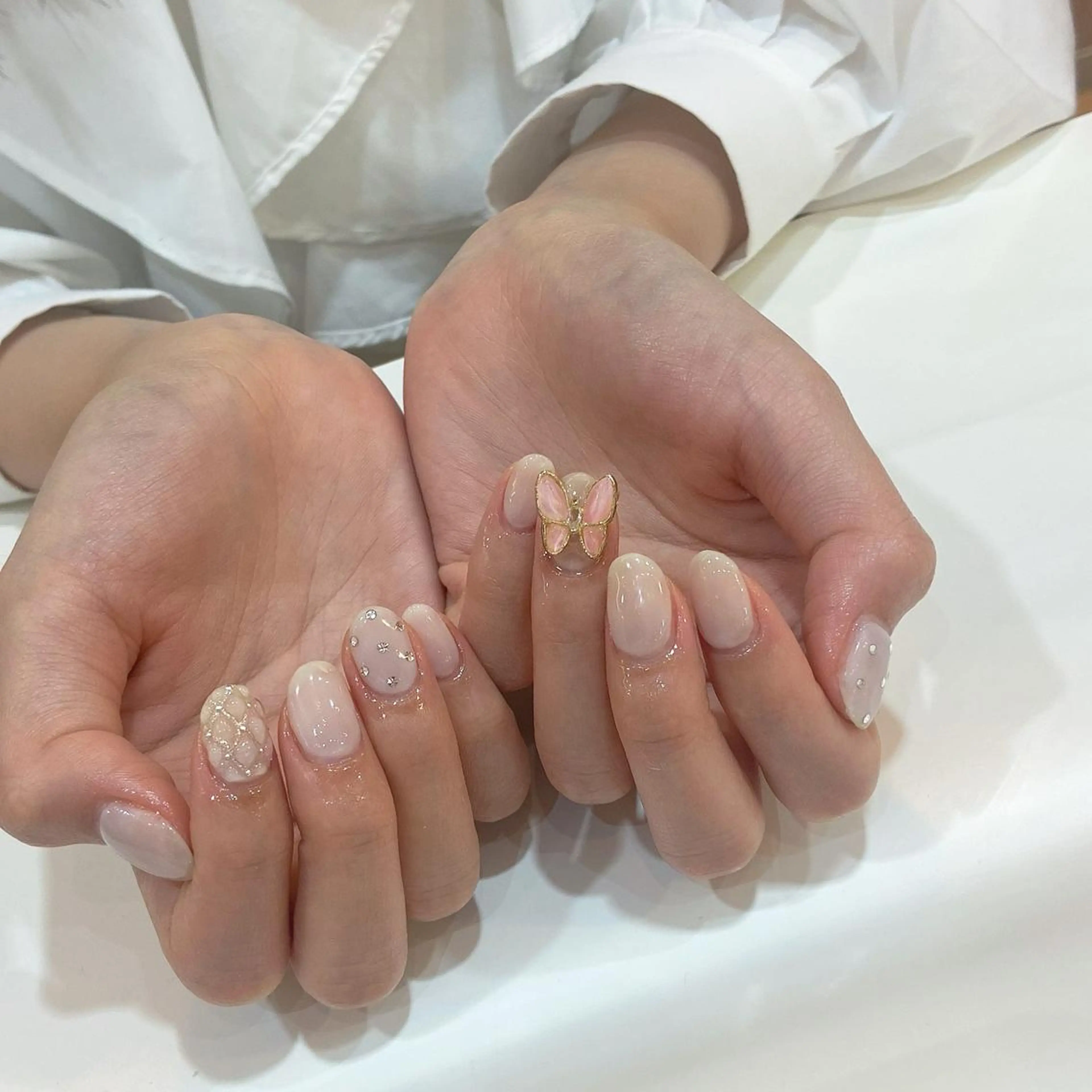 ネイル 𝕄𝕚𝕪𝕦🤍 自由が丘⌇パラジェルのネイルデザイン