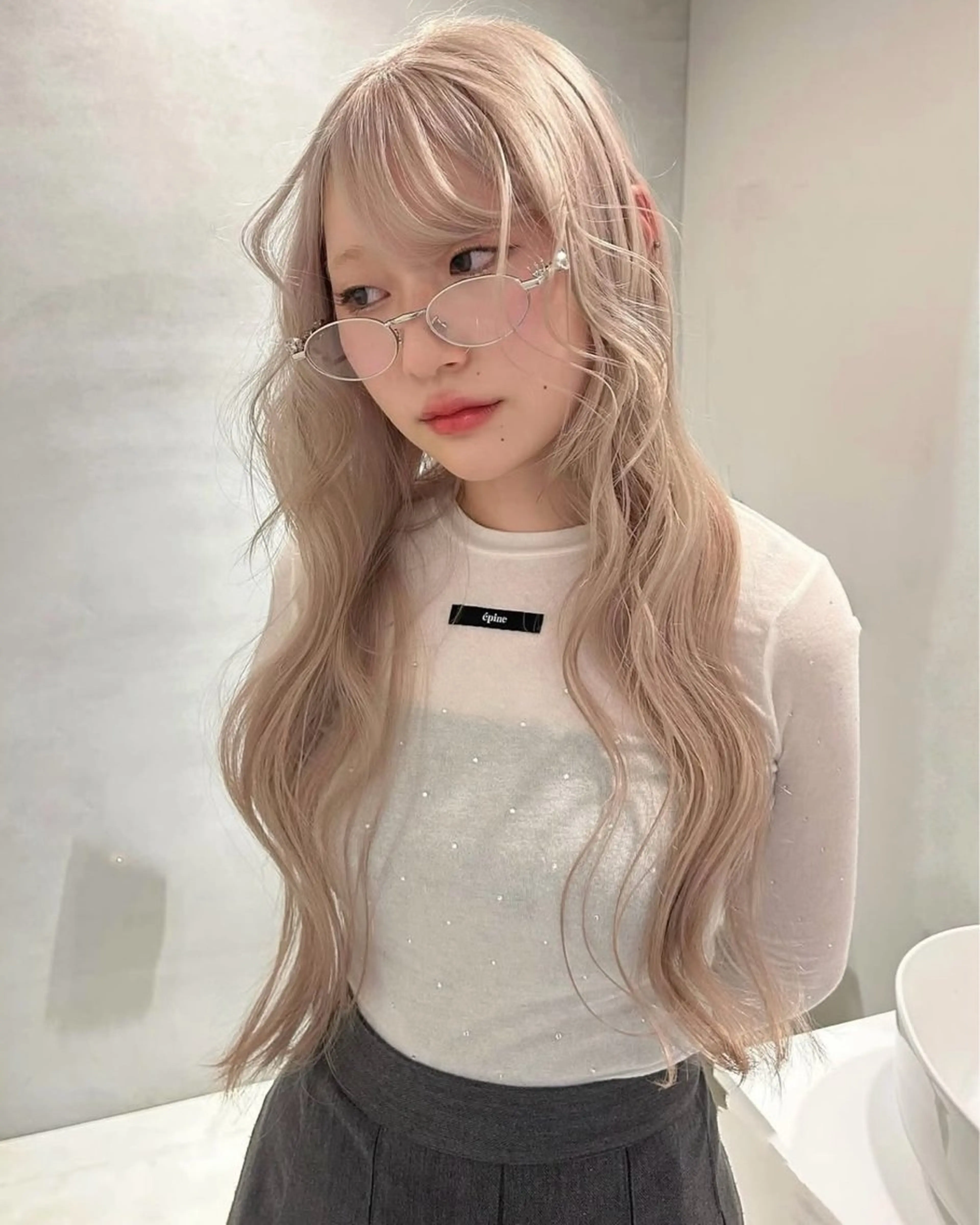 ロング ヘアカラー PELE 梅田 ANNEX 大阪梅田茶屋町店 ダブルカラー/ブリーチ/ハイトーン【ペレ】所属・梅田/ハイトーン/ Juriのヘアスタイル