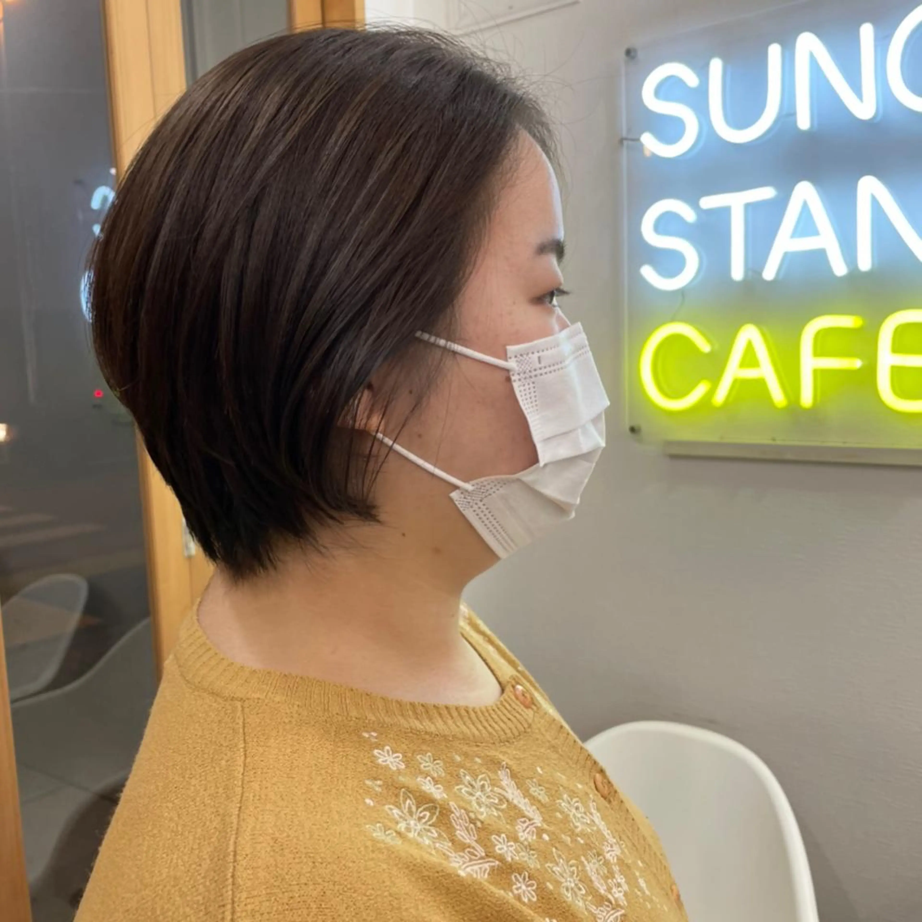 ショート アッシュ ショートヘア カット ヘアカラー トリートメント SUNC🍀大熊 花奈絵🍀のヘアスタイル