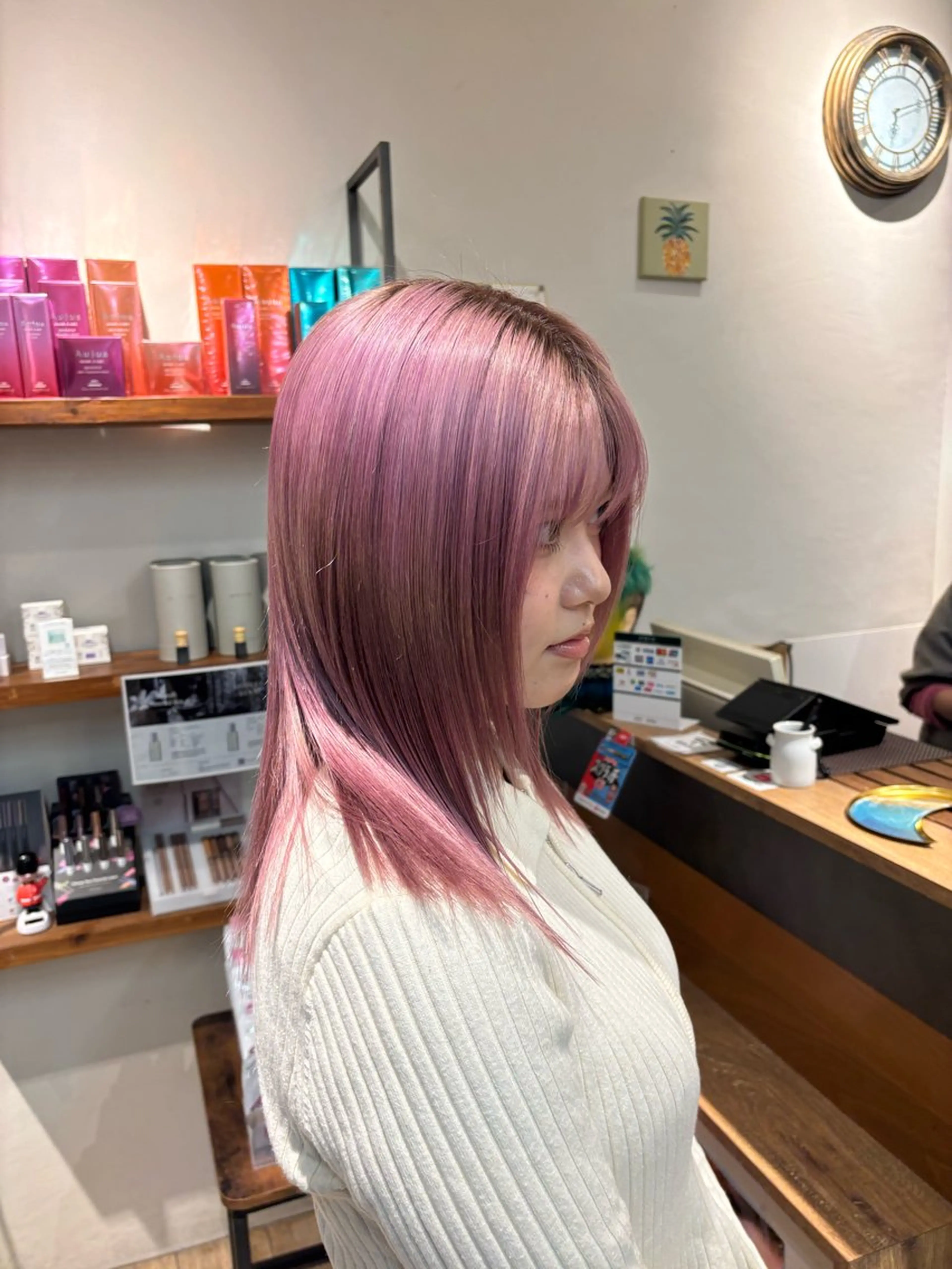 セミロング カラー ヘアカラー Lisa🪄似合わせ ／デザインカラーのヘアスタイル