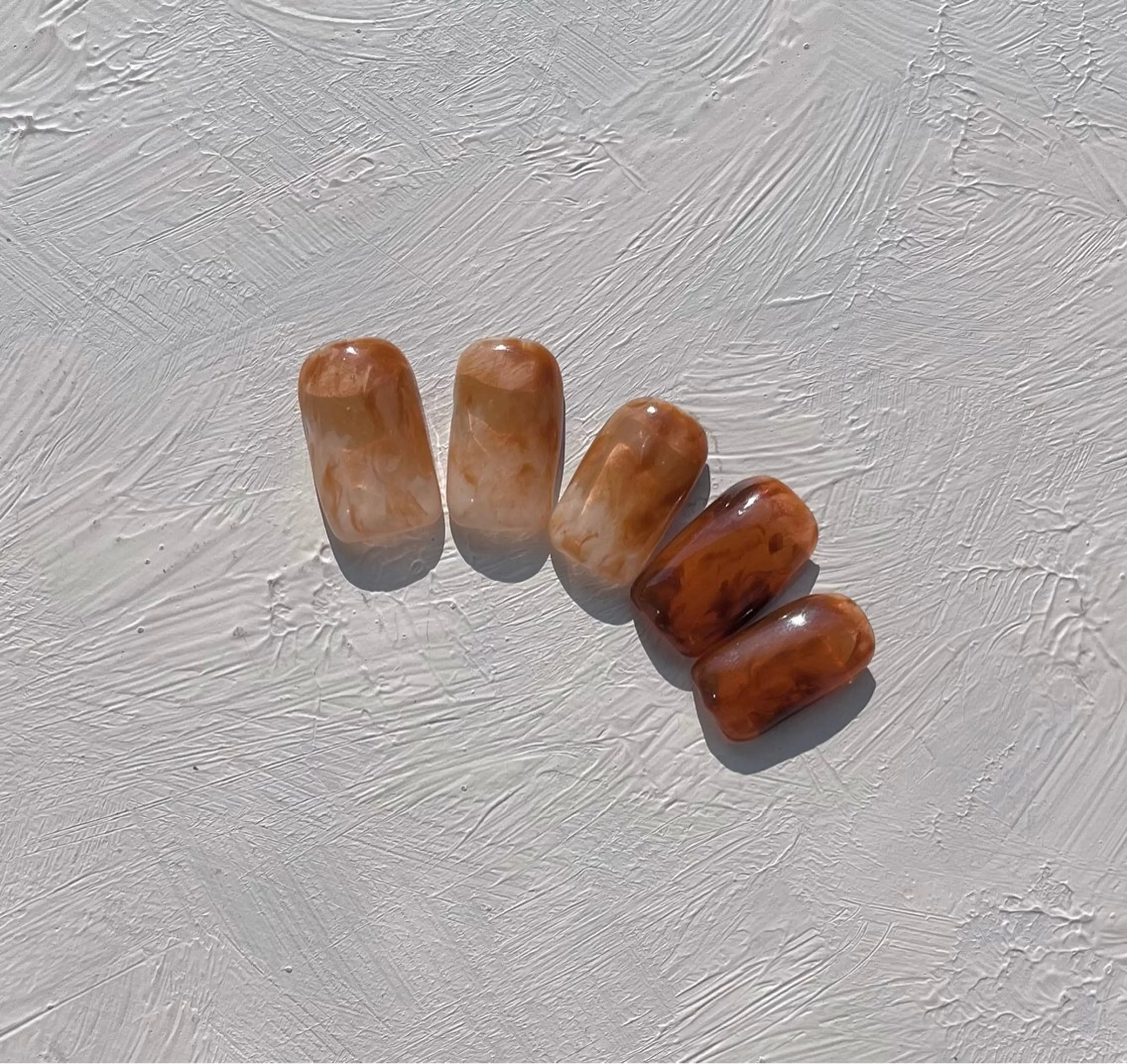 （オフなし）フットマーブルネイルの写真