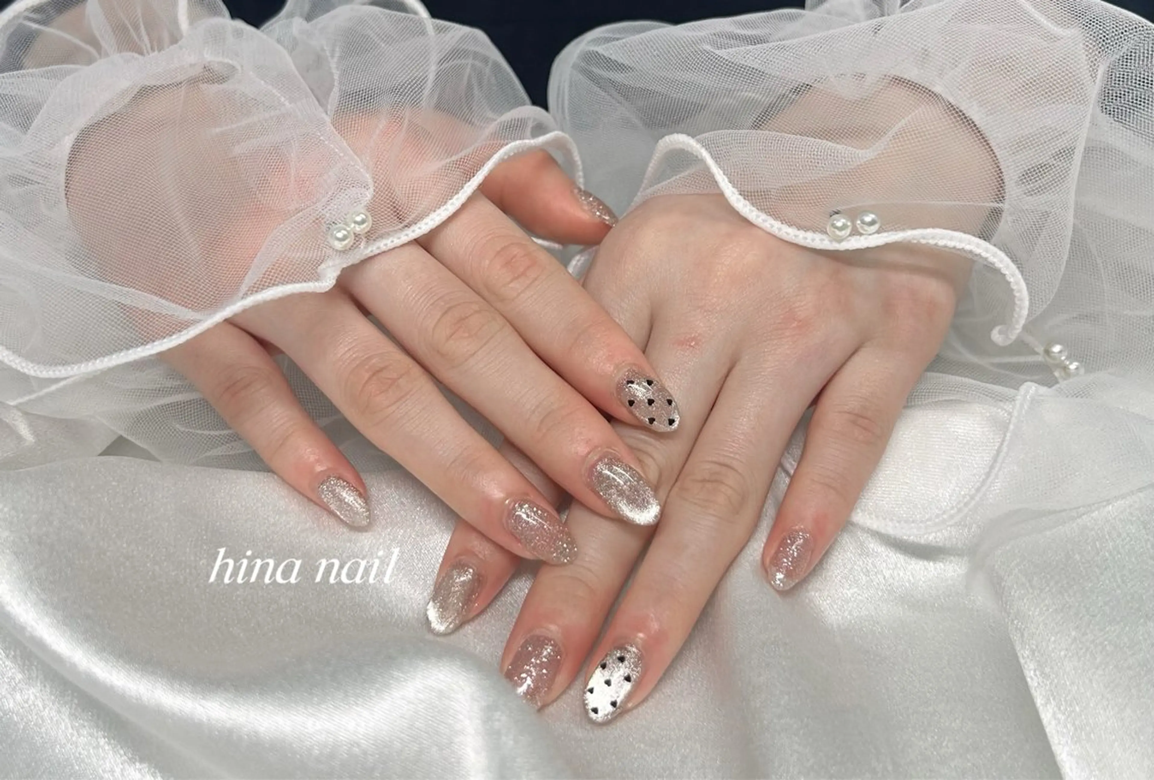 ネイル フラッシュネイル マグネットネイル ハンドネイル Muguet nail所属・Hina nail 木場のネイルデザイン