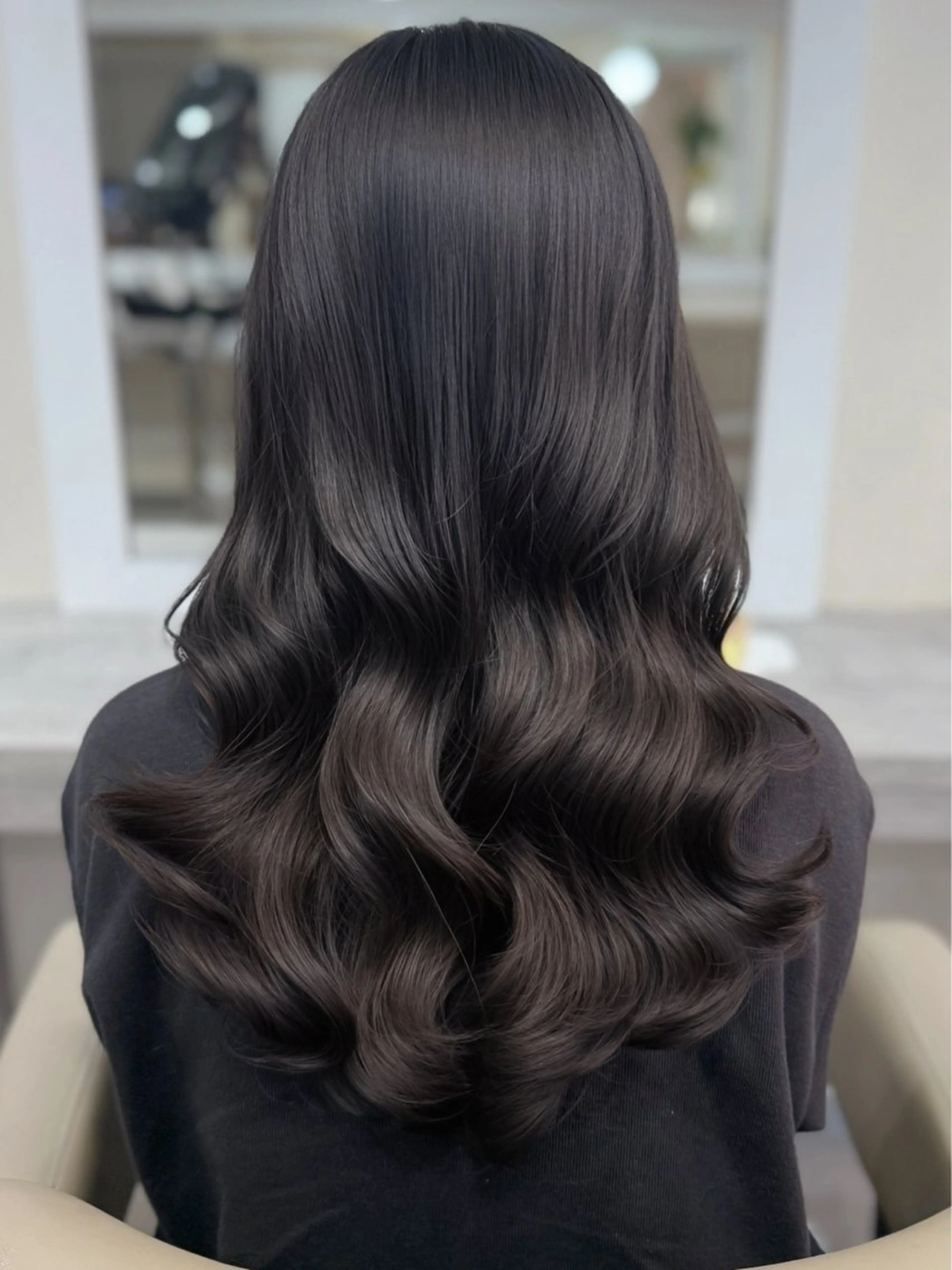 ロング パーマ カット パーマ 韓国風パーマ/ヘア セット/店長みづきのヘアスタイル