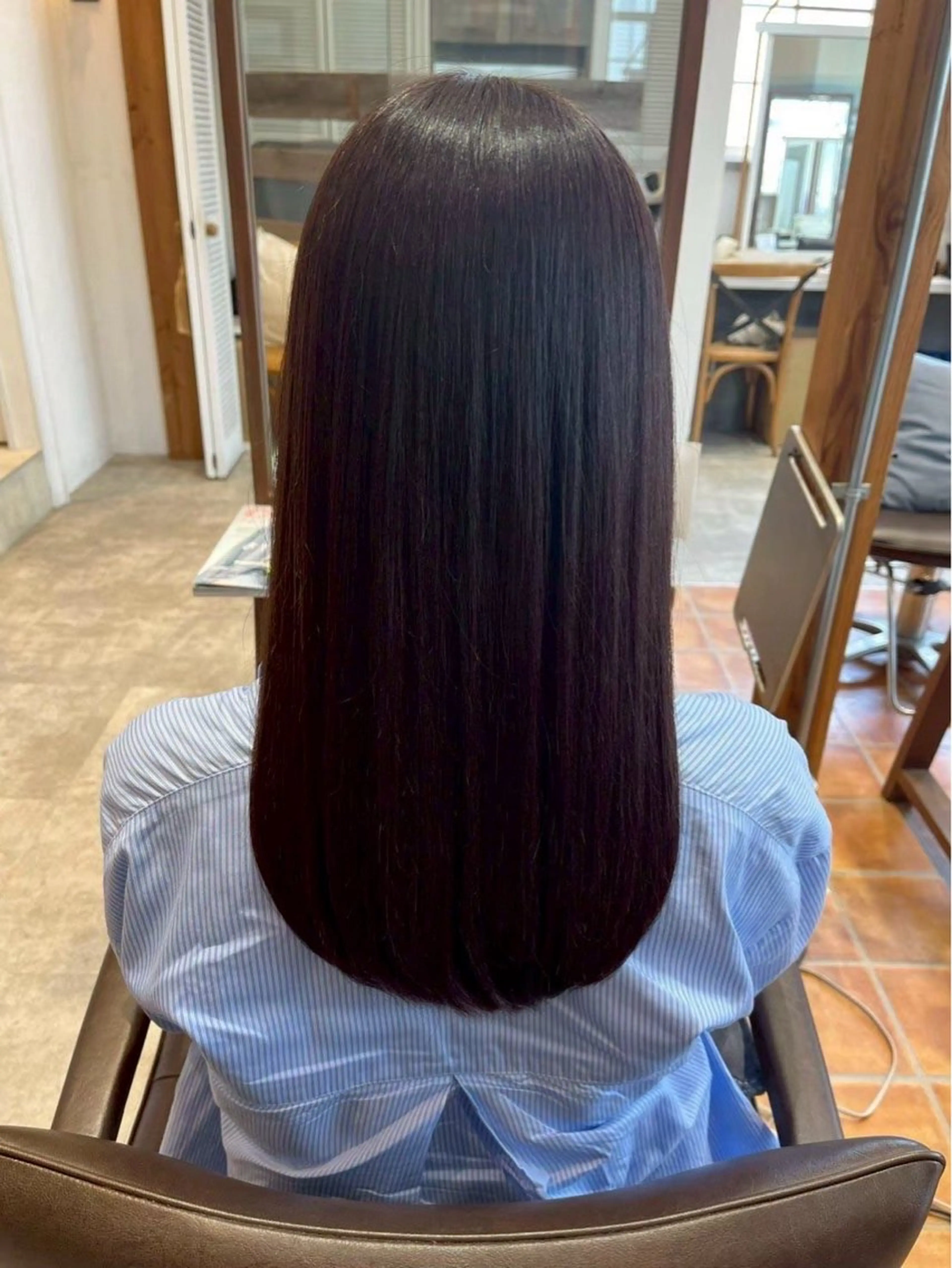 ロング カラー ダブルカラー ハイトーンカラー ボブ 顔周りカット 髪質改善 カット 縮毛矯正 RISE SWELL momoneのヘアスタイル