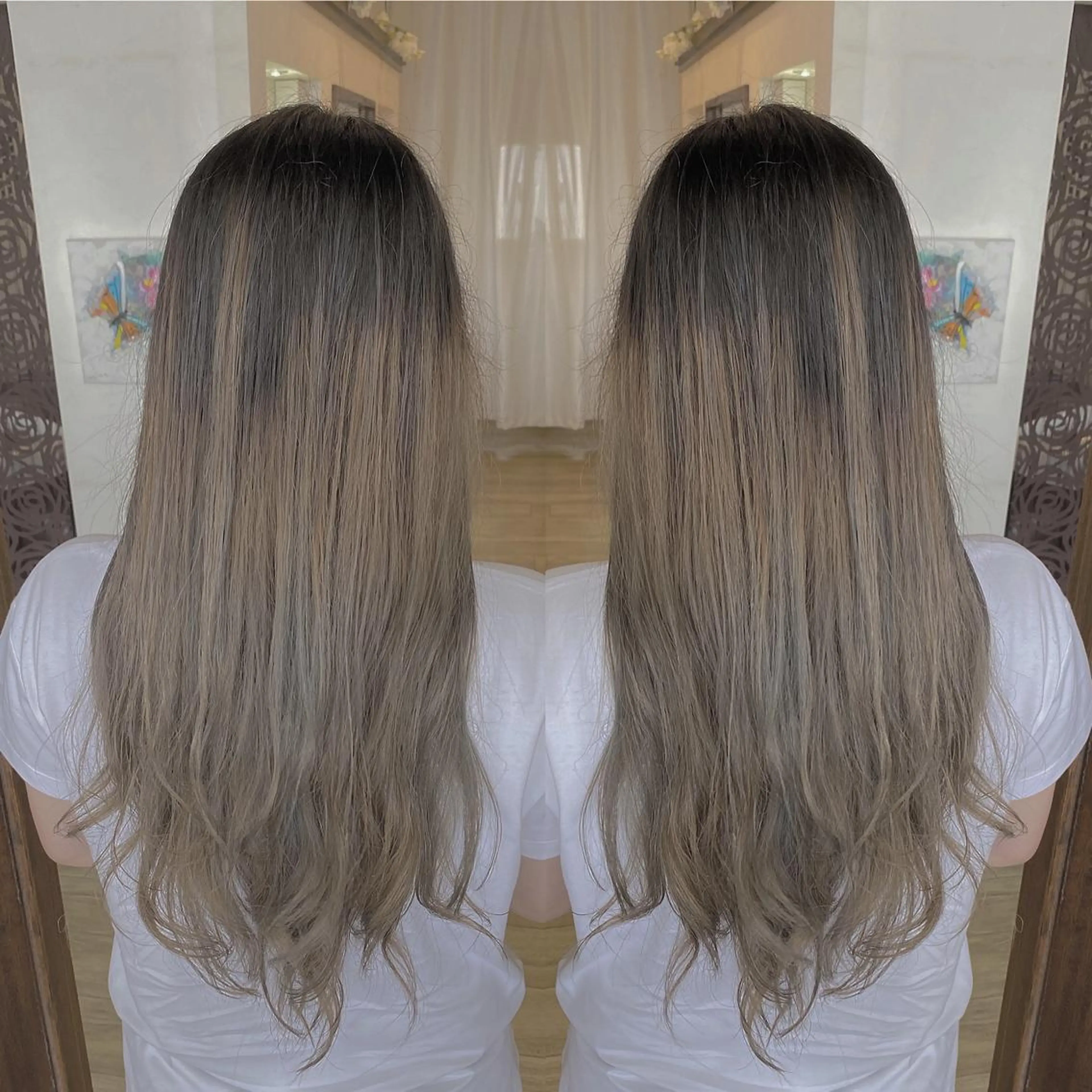 ミディアム カラー イルミナカラー カット ヘアカラー grand juteのヘアスタイル