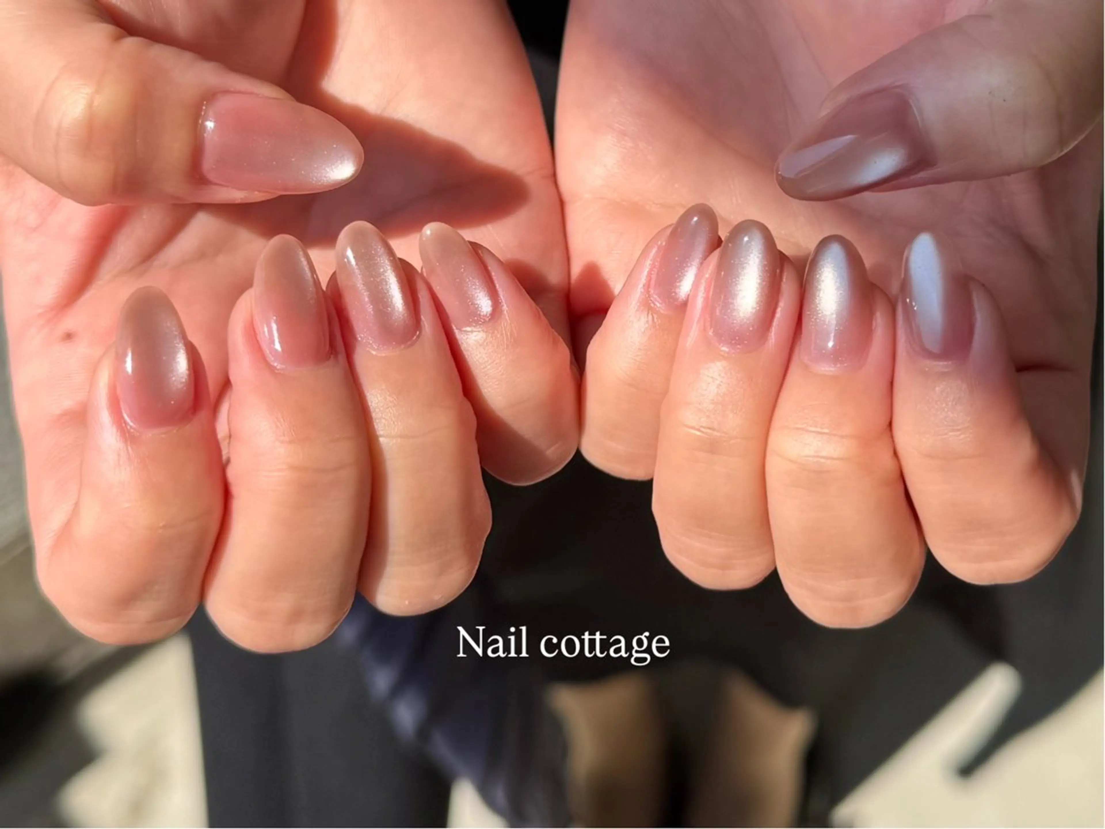 ネイル マグネットネイル ピンク ハンドネイル Nail cottageのネイルデザイン