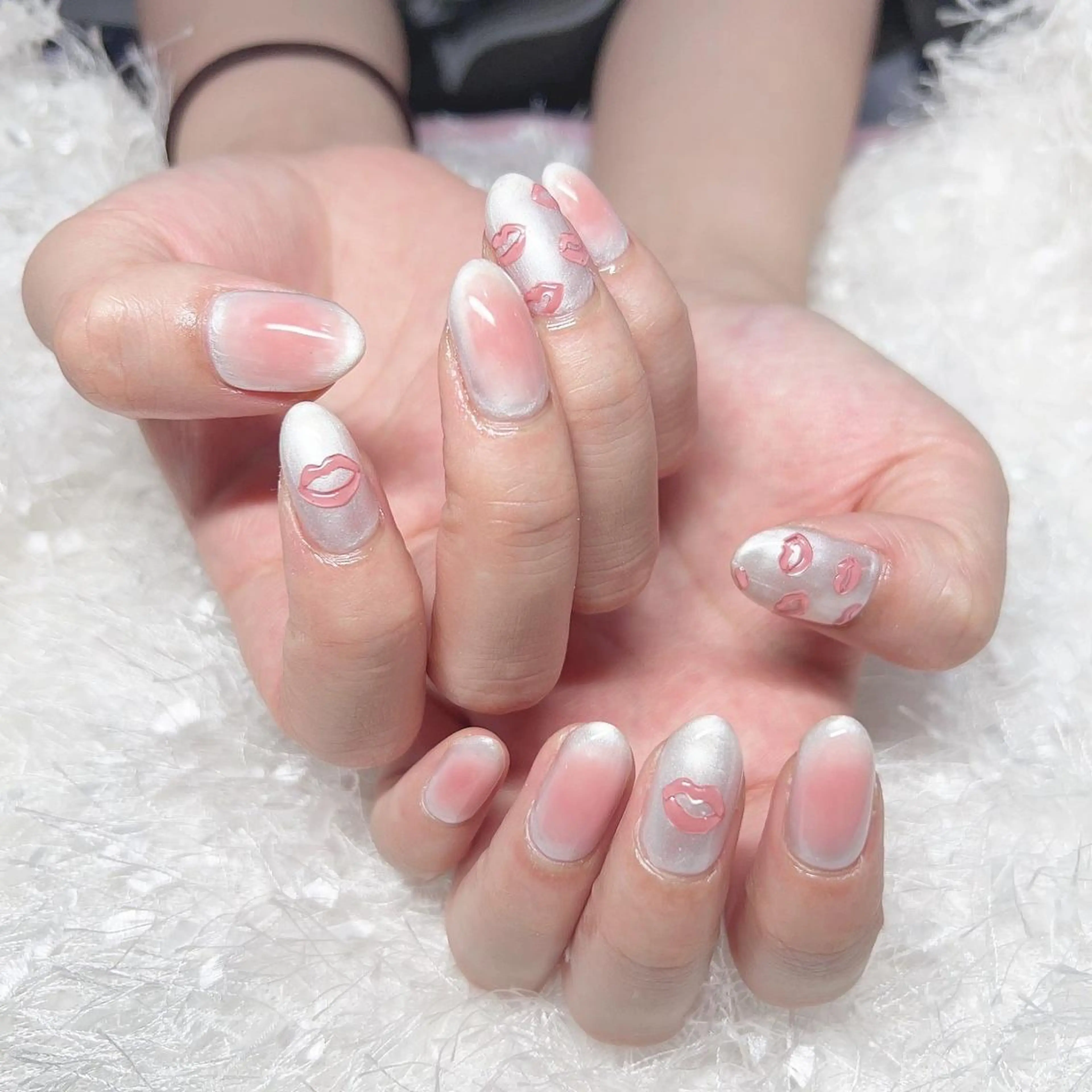 ネイル 長さ出し フレンチネイル ジェルネイル グラデーション 韓国ネイル ハンドネイル Nail&eye Belire 新宿のネイルデザイン