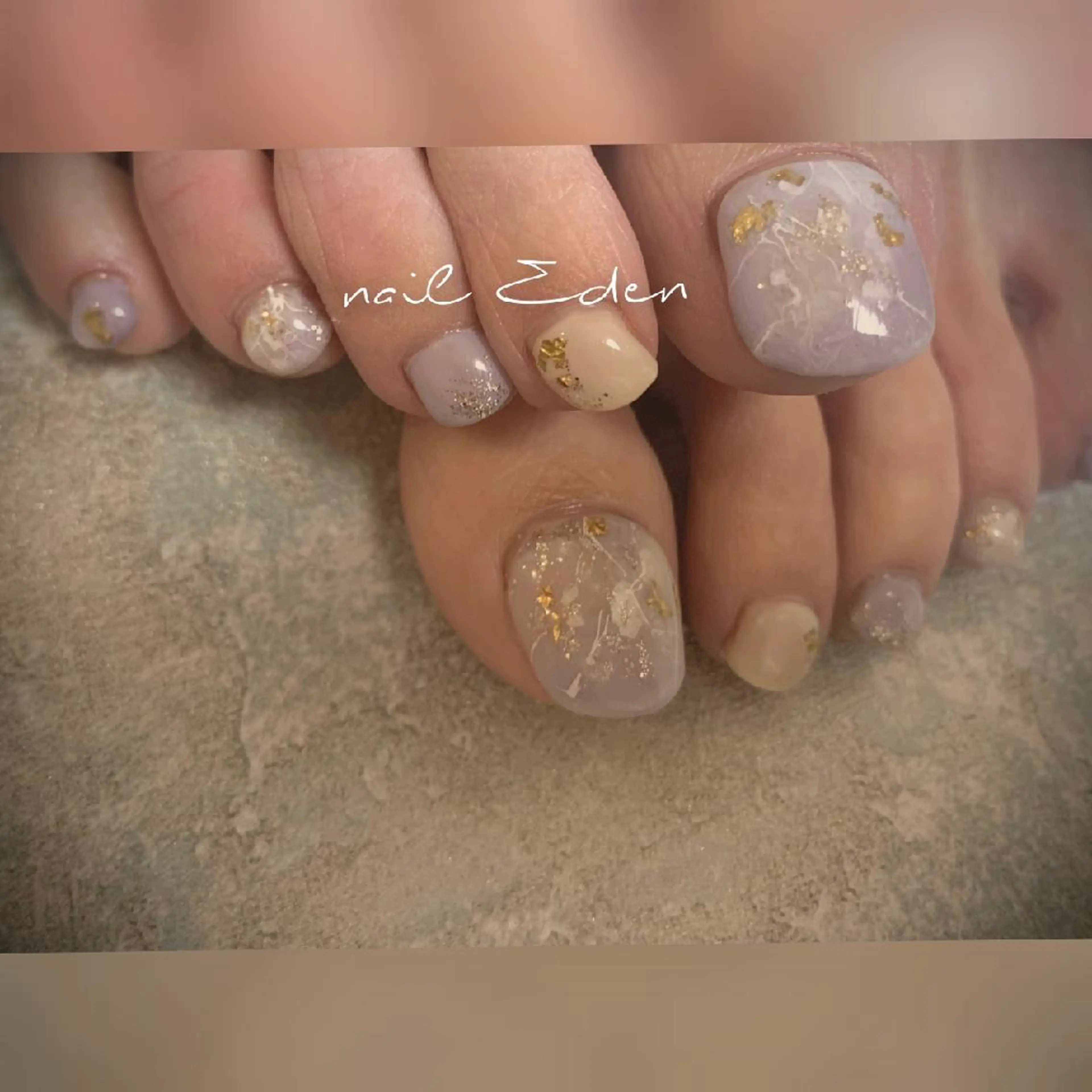 ネイル 春ネイル フットネイル Eden　private nail saron所属・Eden ♾️のネイルデザイン