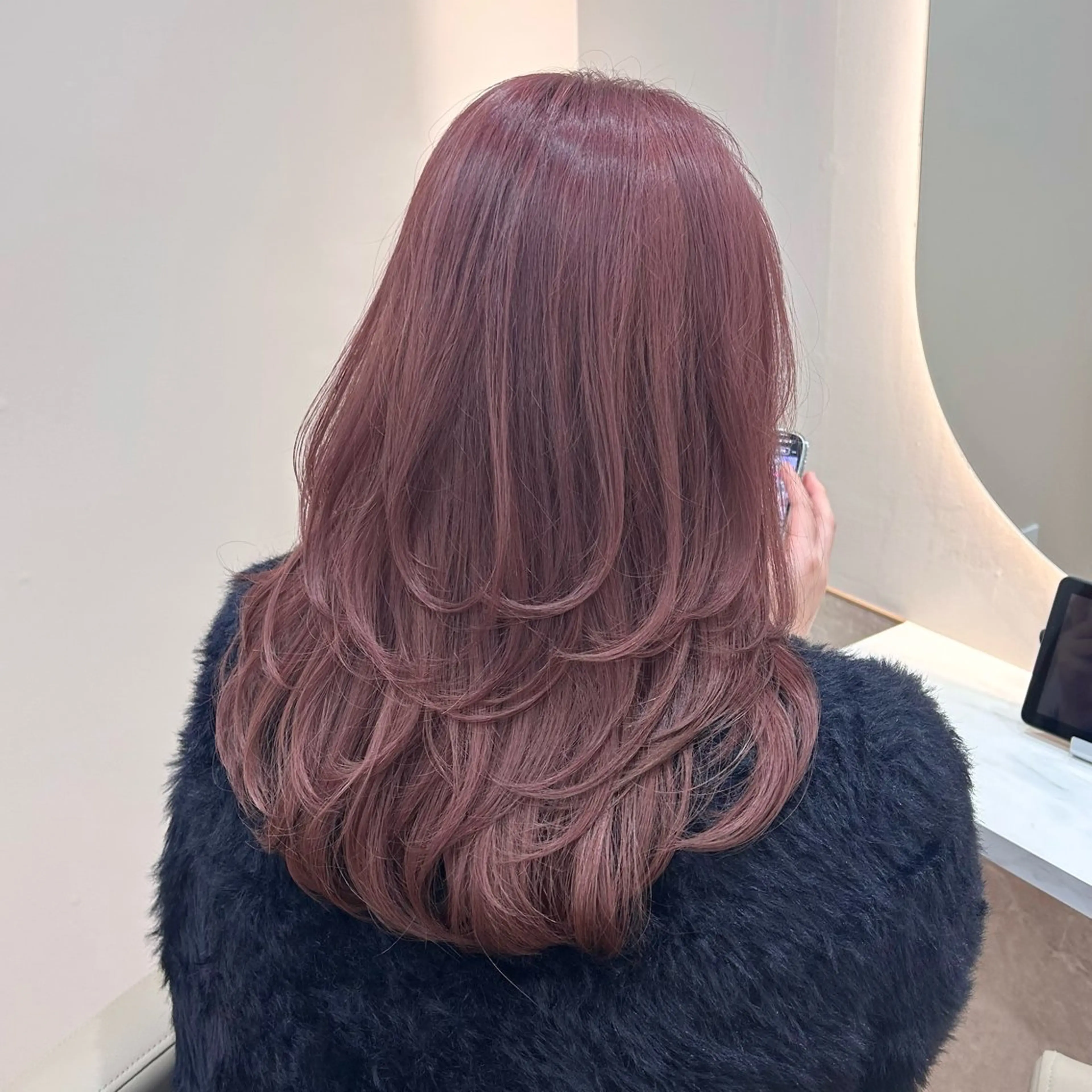 セミロング カラー レイヤー/艶髪カラー 🌷油科あい🌷のヘアスタイル