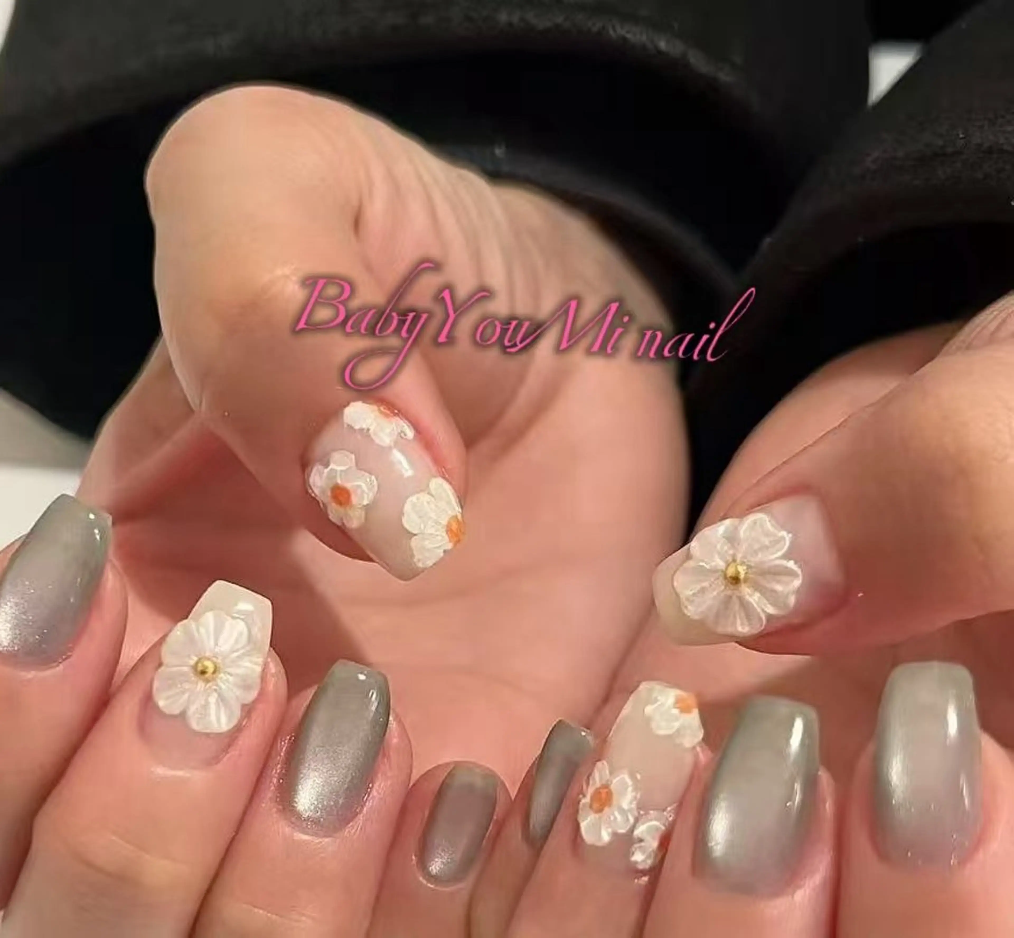 ネイル オーロラネイル フラワーネイル フットネイル フレンチネイル ジェルネイル ハンドネイル 相沢 さやかのネイルデザイン