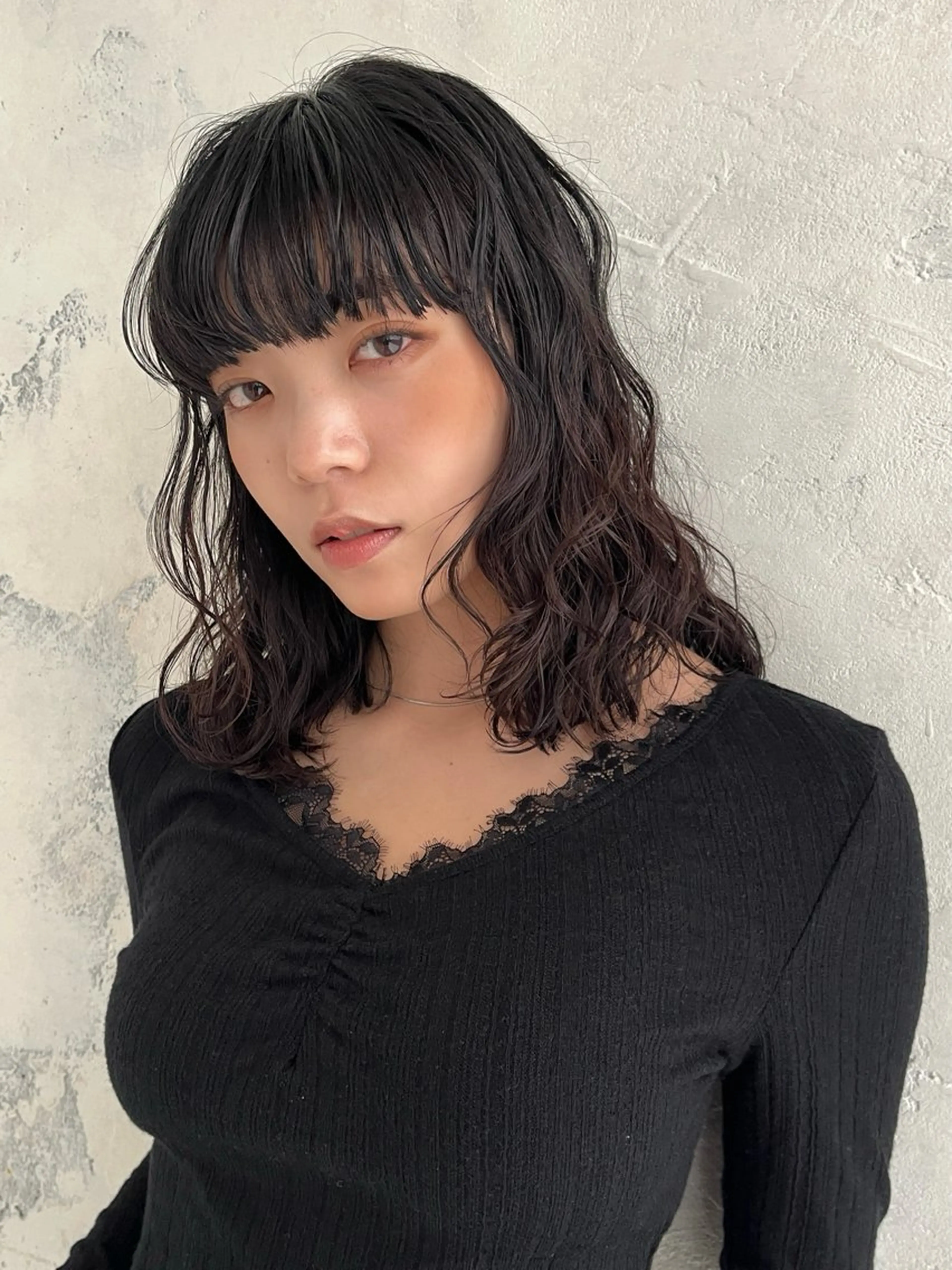 🍎デザインカット＋パーマ🍎カールで動きを出して💫(切りっぱなしカット、顔周りカット、レイヤーカット)の写真