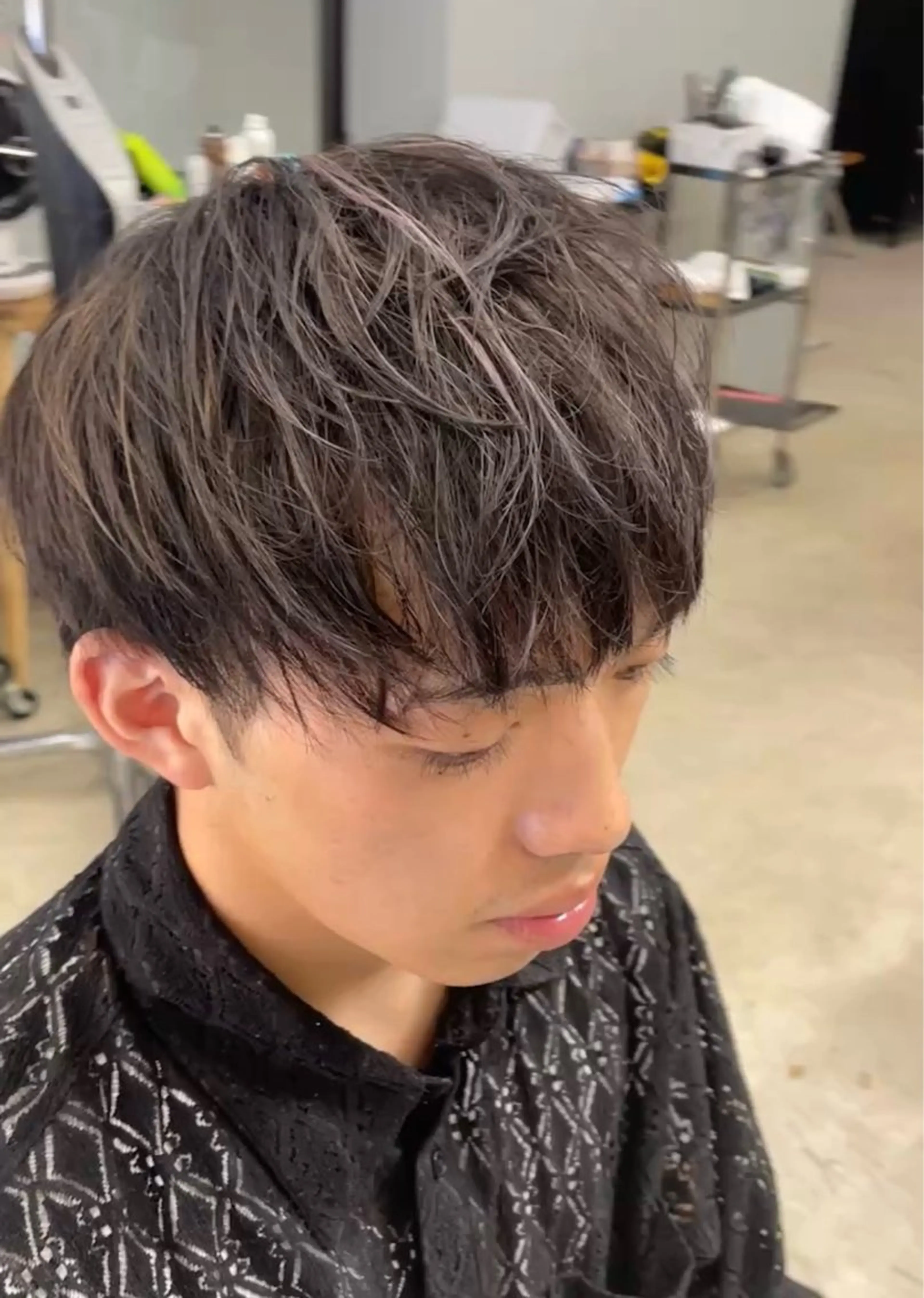 ショート カラー メンズ カット ヘアカラー メンズ専門サロン wokeのヘアスタイル