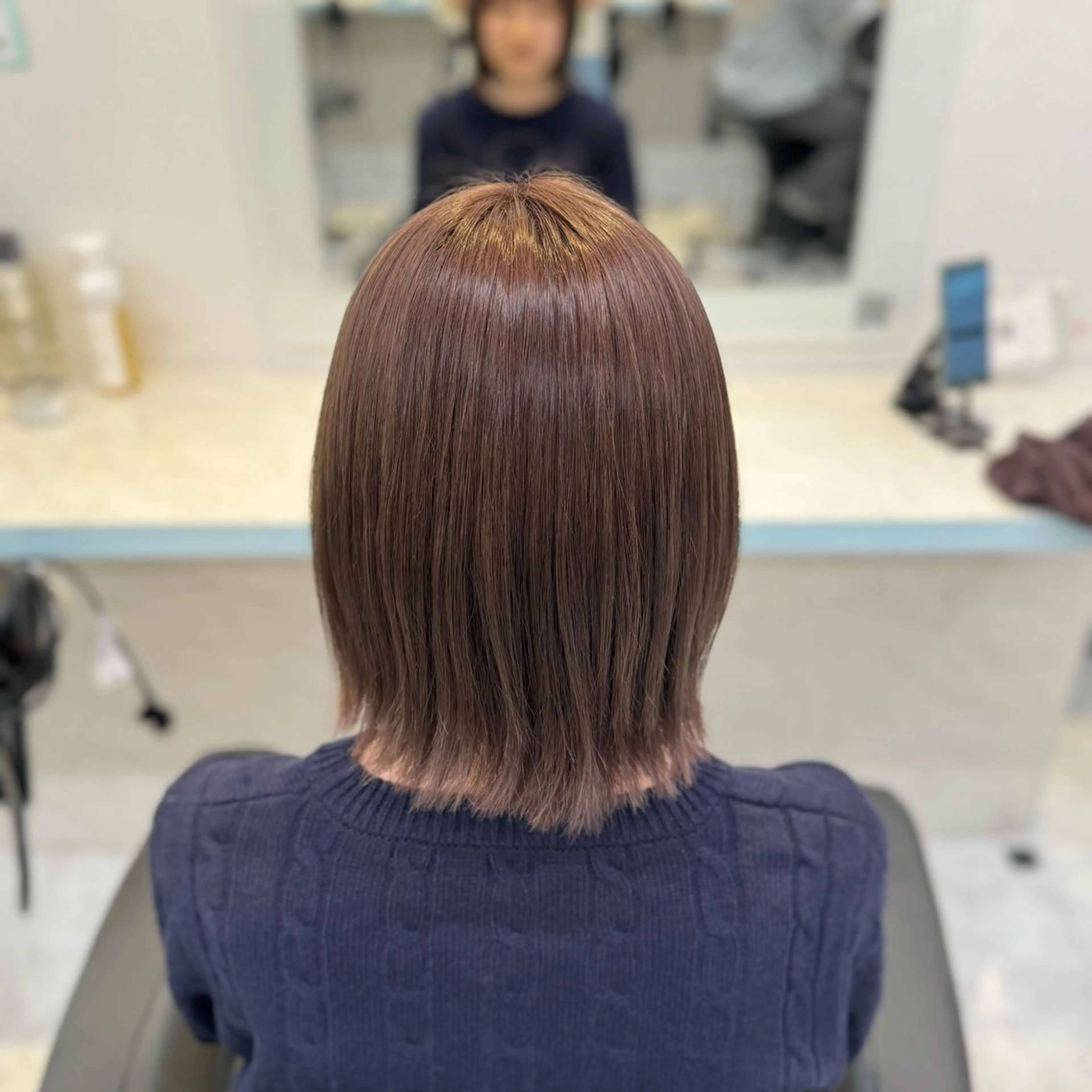 ミディアム カラー 🩷モテ髪＆透明感 🩷ミルクティー🩷のヘアスタイル