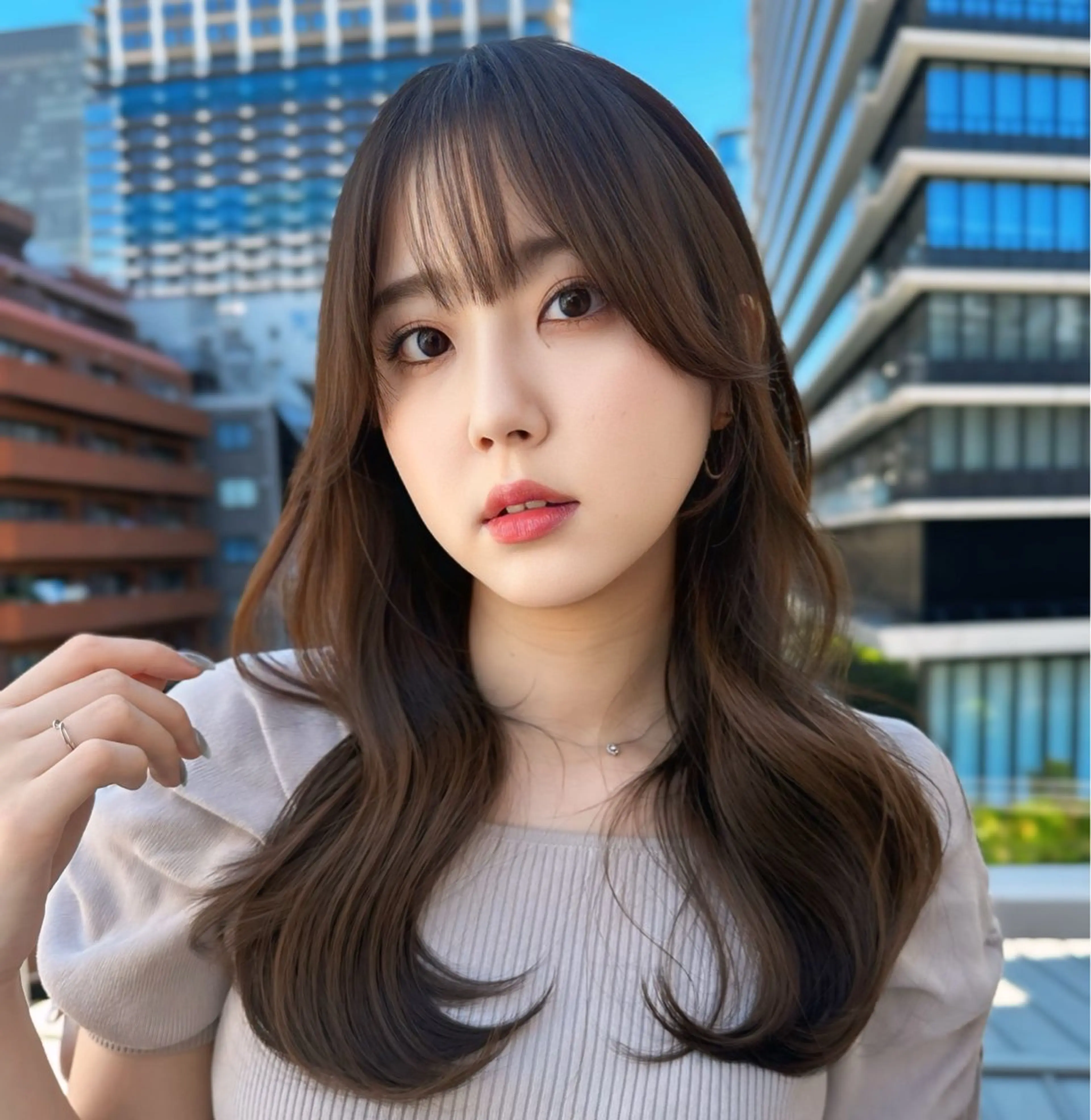 ミディアム ミディアムレイヤー レイヤーカット 髪質改善&艶髪美髪エステ専門店 Lyrae~リラエ~所属・西梅田🌿髪質改善 井手 浩太朗のヘアスタイル