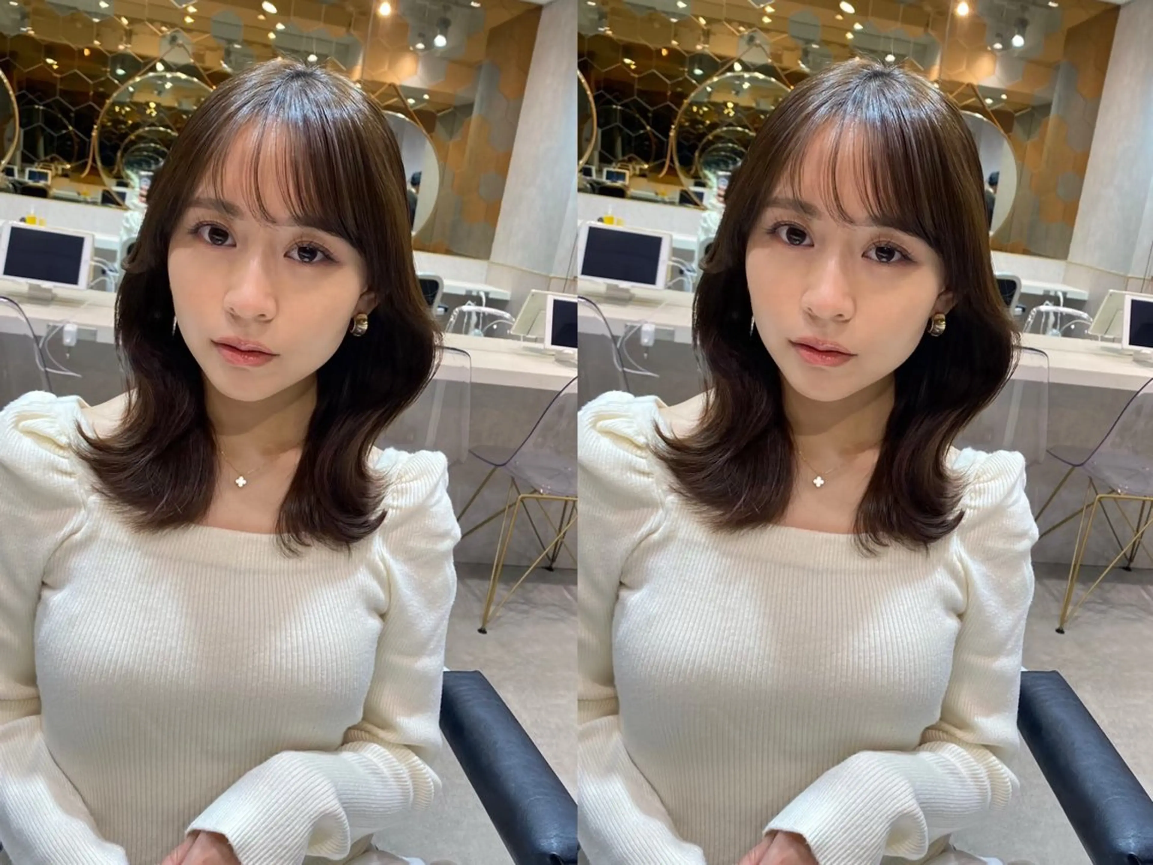 ミディアム 新宿/韓国レイヤー/ 顔周りカット松本美晴のヘアスタイル