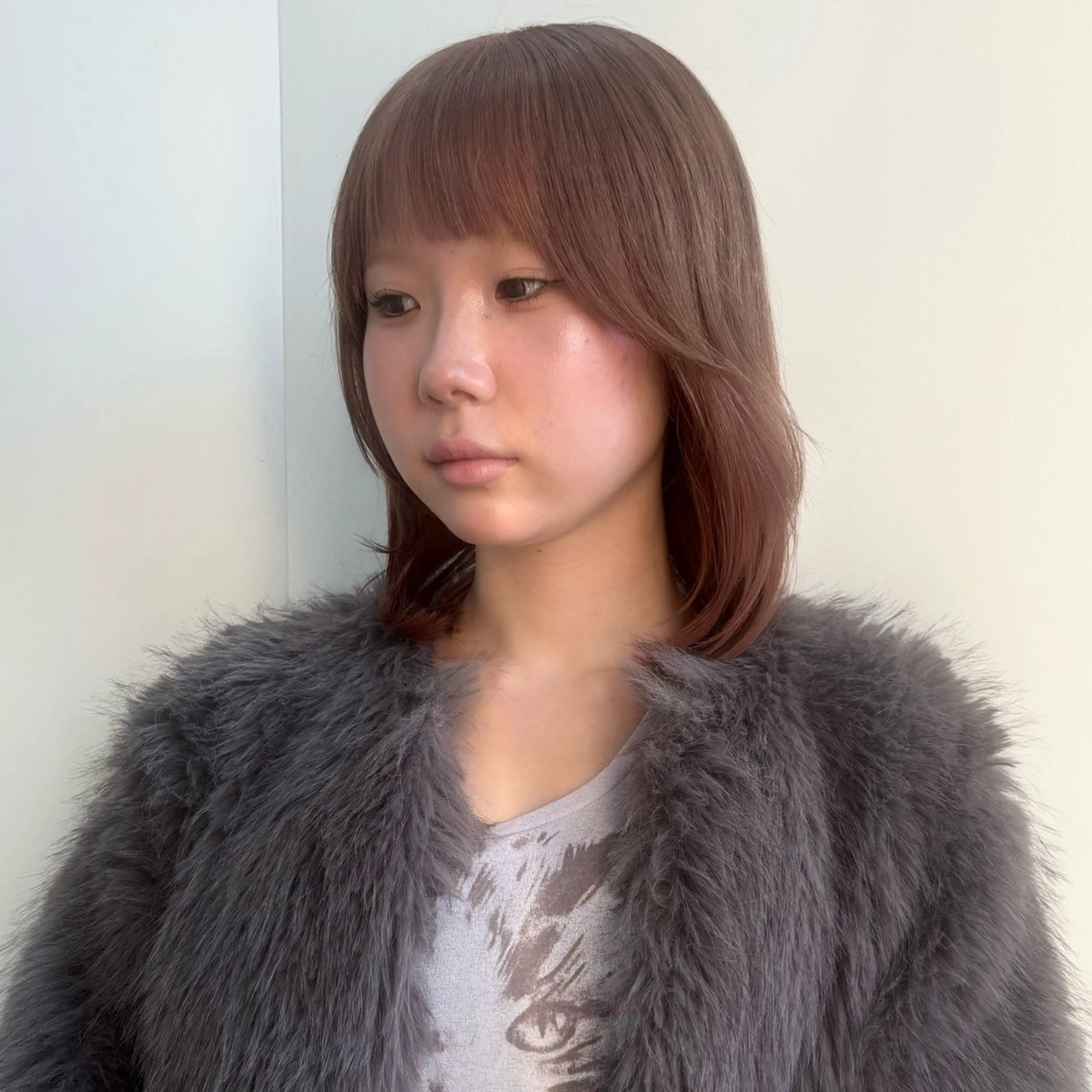 ミディアム カット ヘアカラー トリートメント 🍎似合わせハイトー ン🍎ののかのヘアスタイル