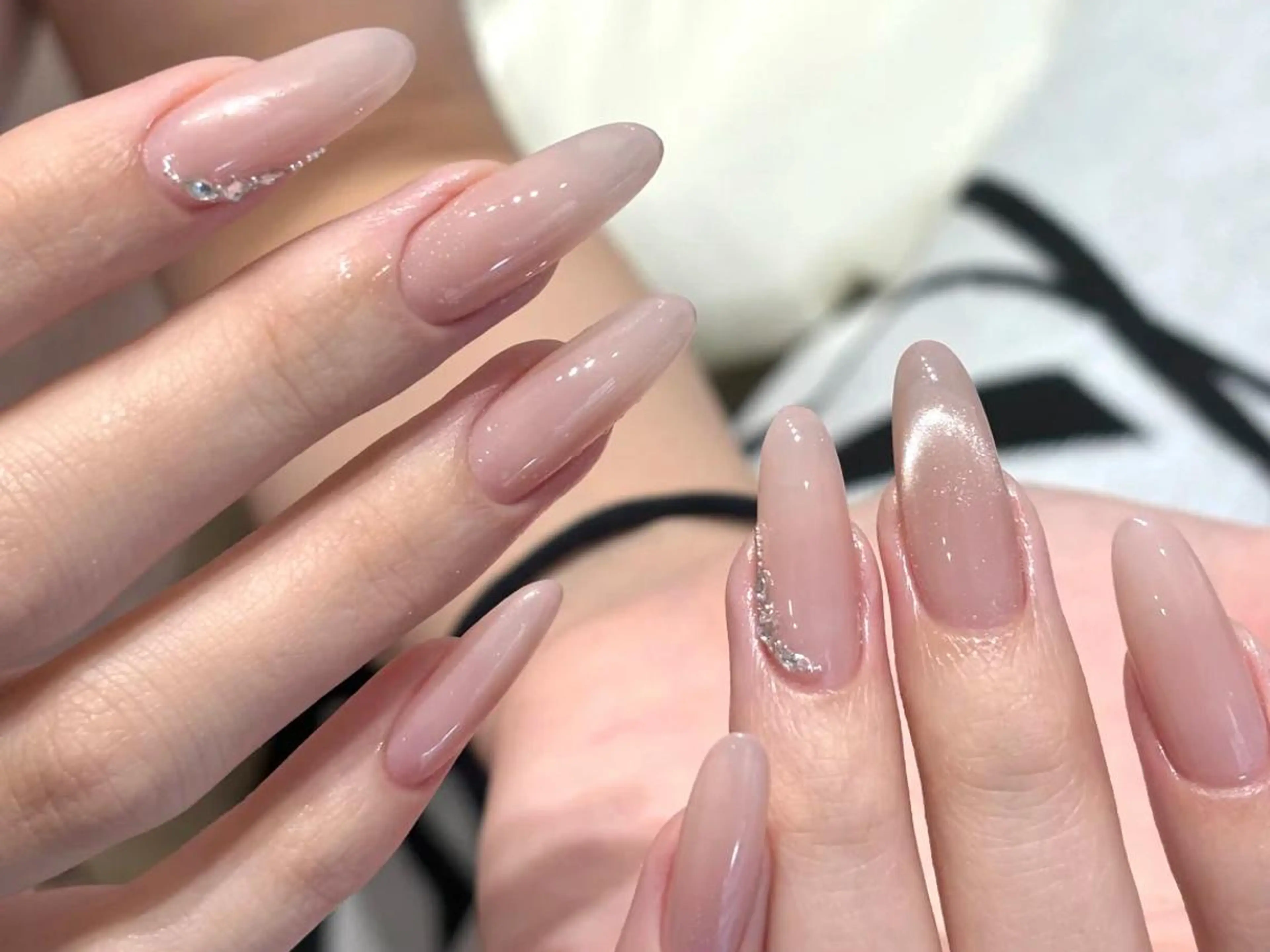 ネイル アートネイル オーロラネイル クリアネイル 長さ出し フレンチネイル best nailのネイルデザイン