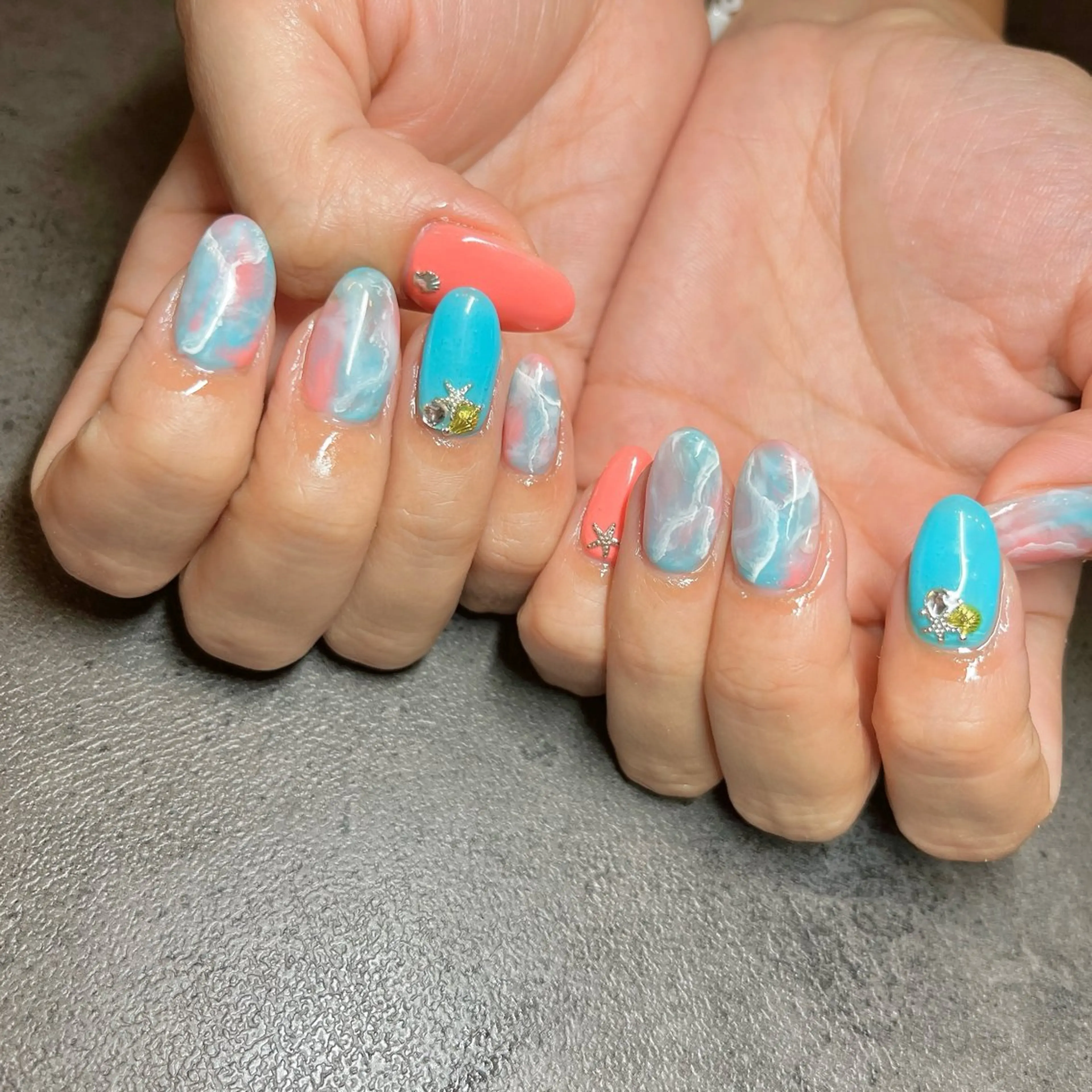 ネイル ジェルネイル しば まなみのネイルデザイン