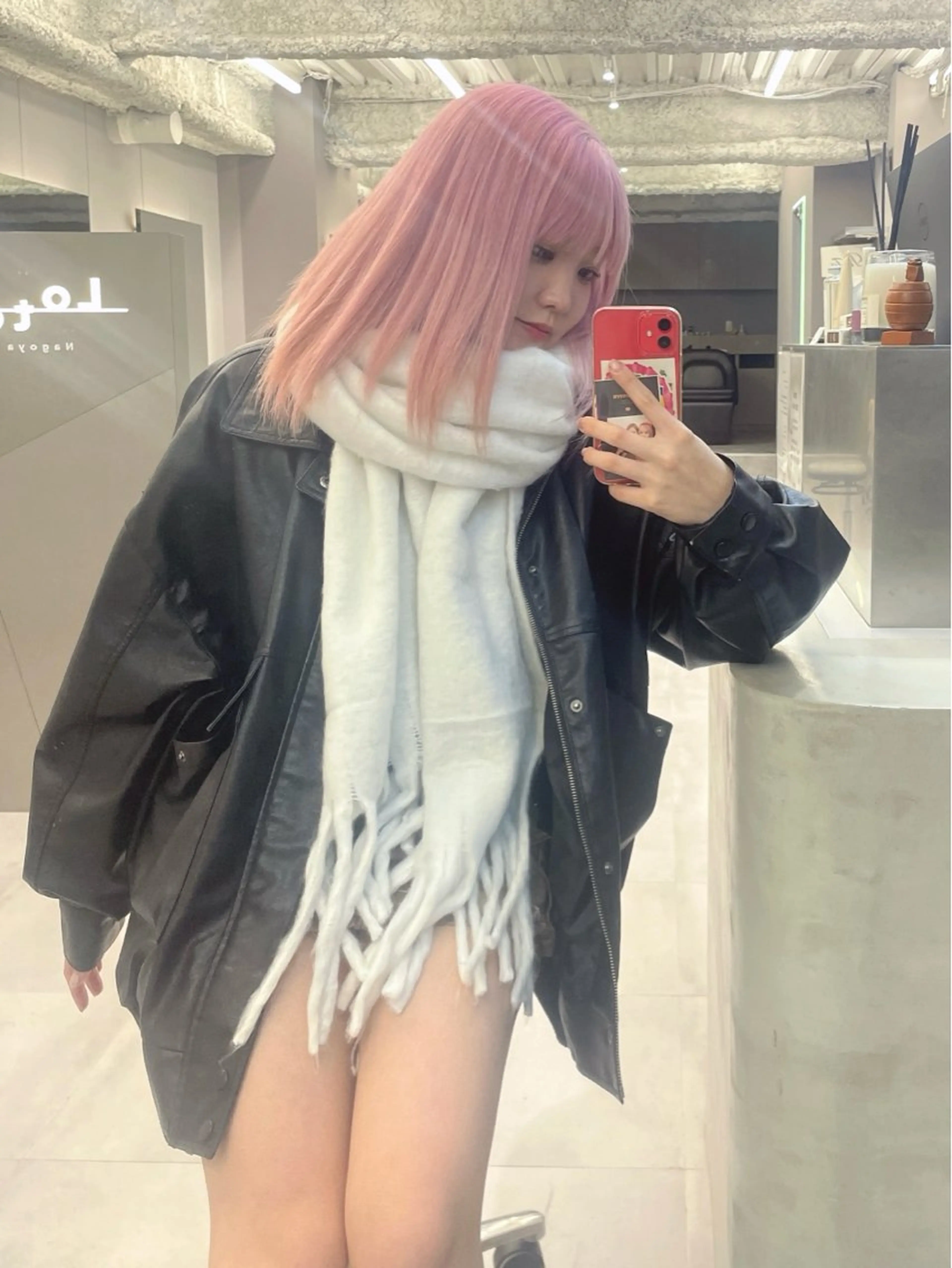 ミディアム カラー ピンクカラー ヘアカラー トリートメント 名古屋／デザイン／ ブリーチ/松井亮磨のヘアスタイル