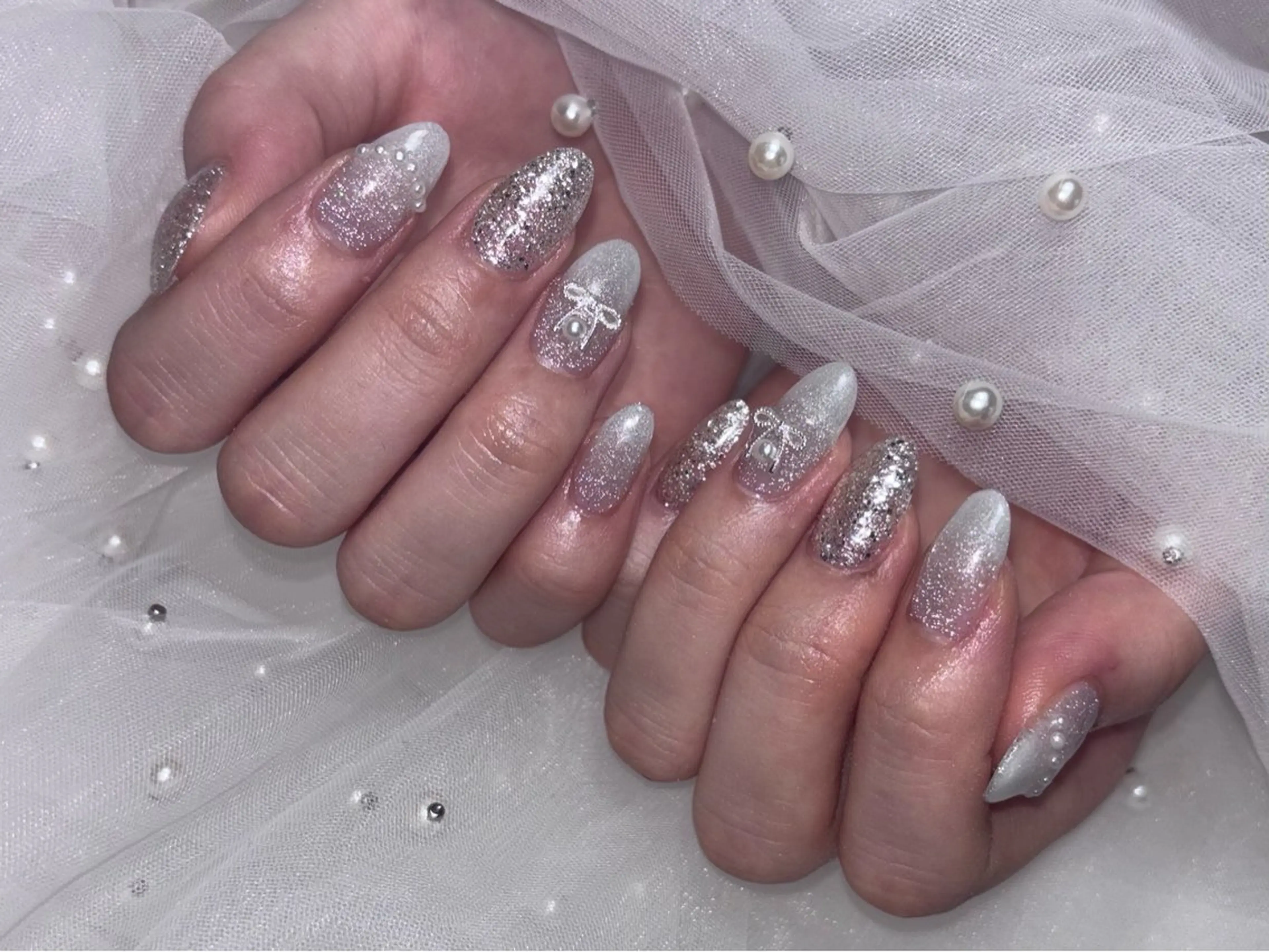 ネイル 韓国ネイル ワンホンネイル 🎀韓国ネイル/ キラキラネイル専門店のネイルデザイン