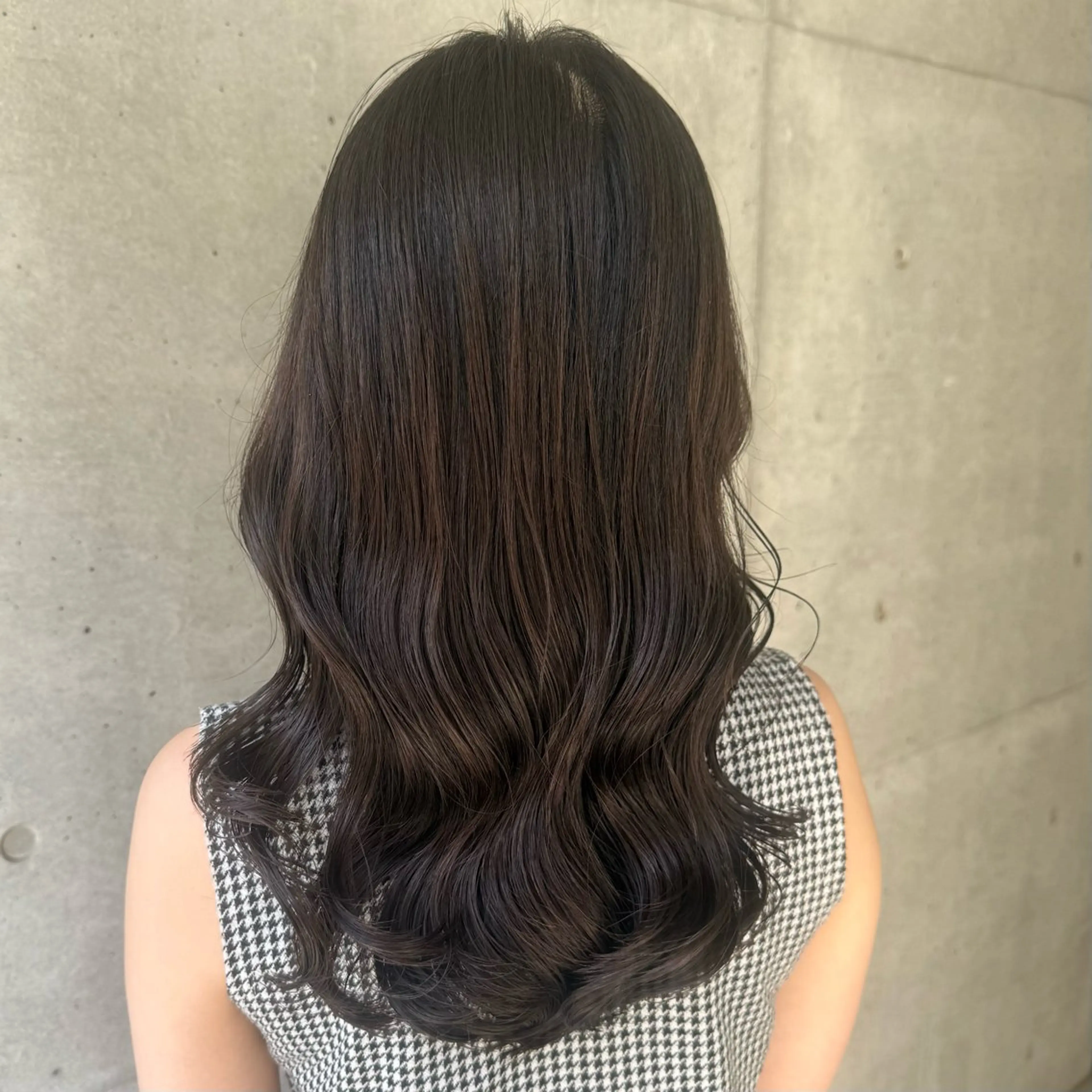 セミロング パーマ パーマ 韓国風パーマ🌿コテ 巻き風パーマ/るいのヘアスタイル