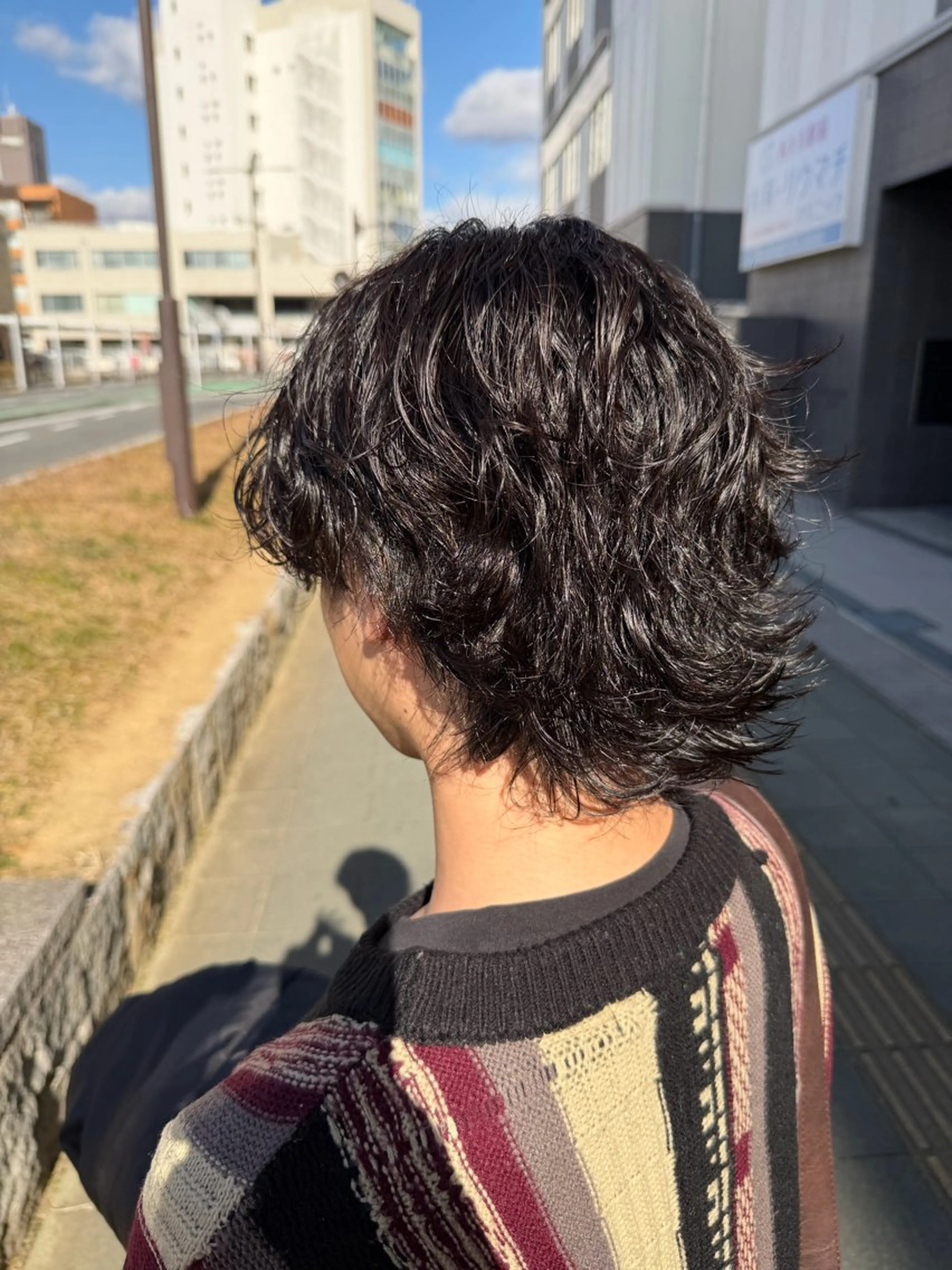 ミディアム パーマ メンズ 増田 祐のヘアスタイル