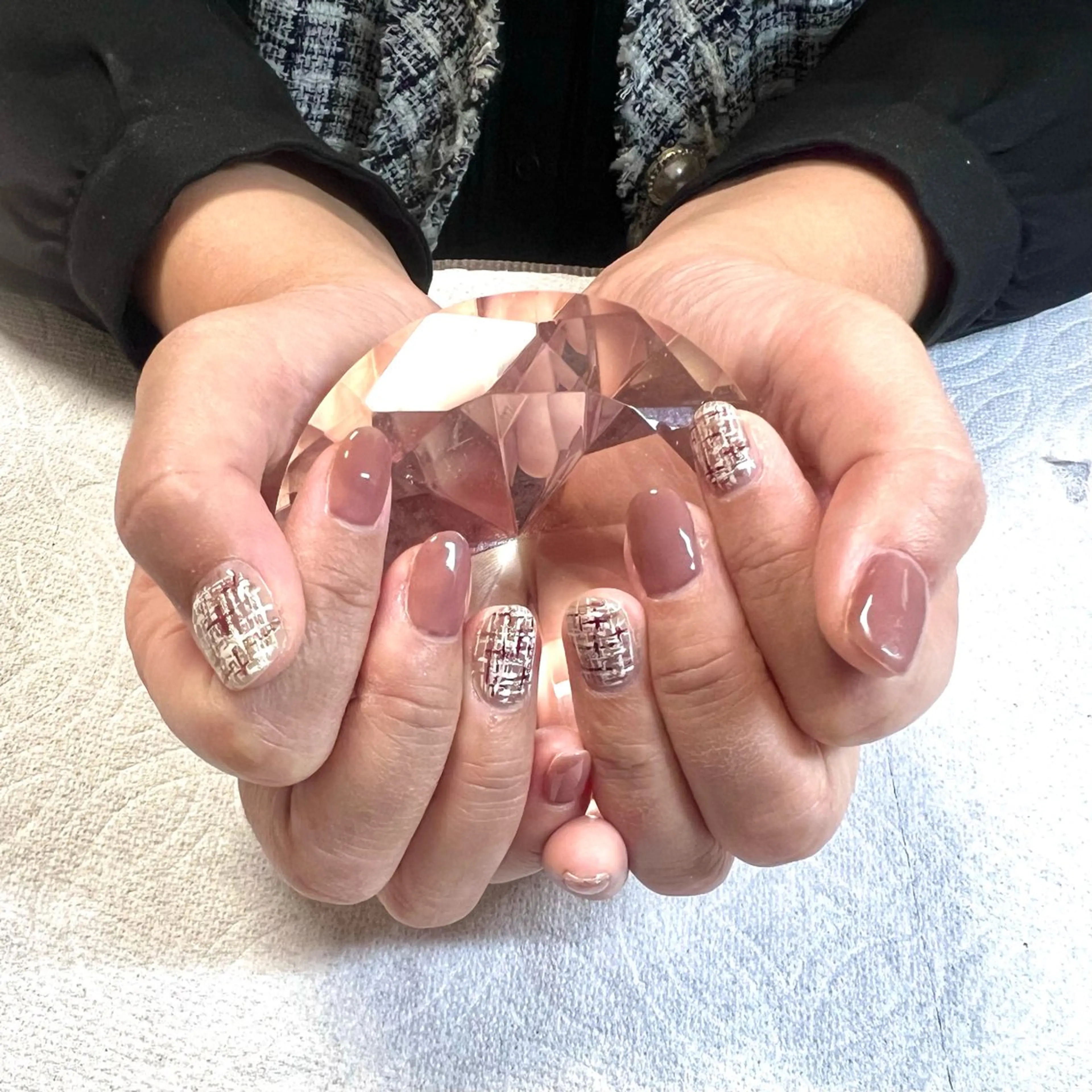 ネイル ブラウン やつや ももかのネイルデザイン