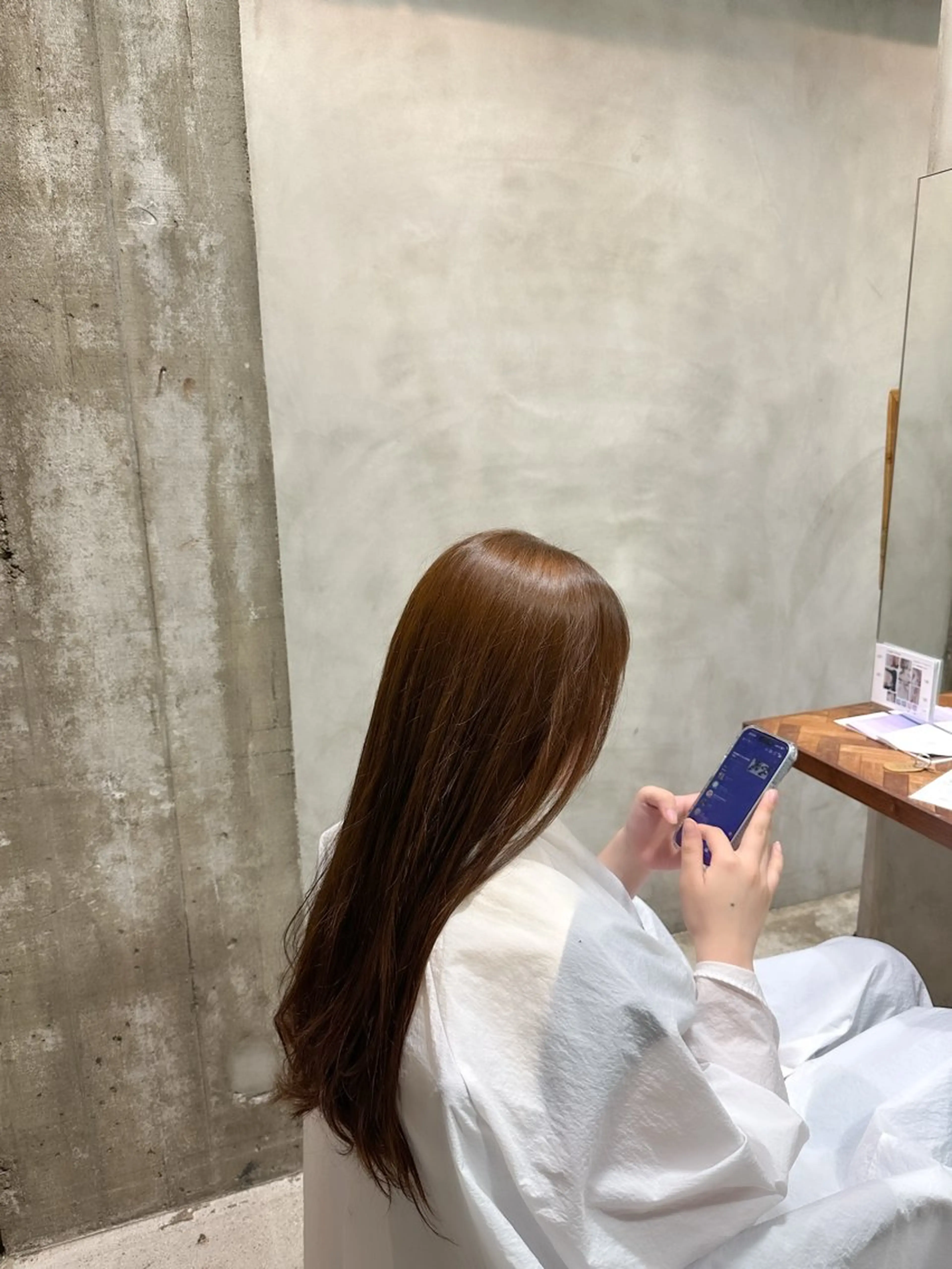 ロング カラー ブリーチ 透明感カラー ブリーチなしカラー ヘアカラー 中川楓馬/ストレート モデル/名古屋カラーのヘアスタイル