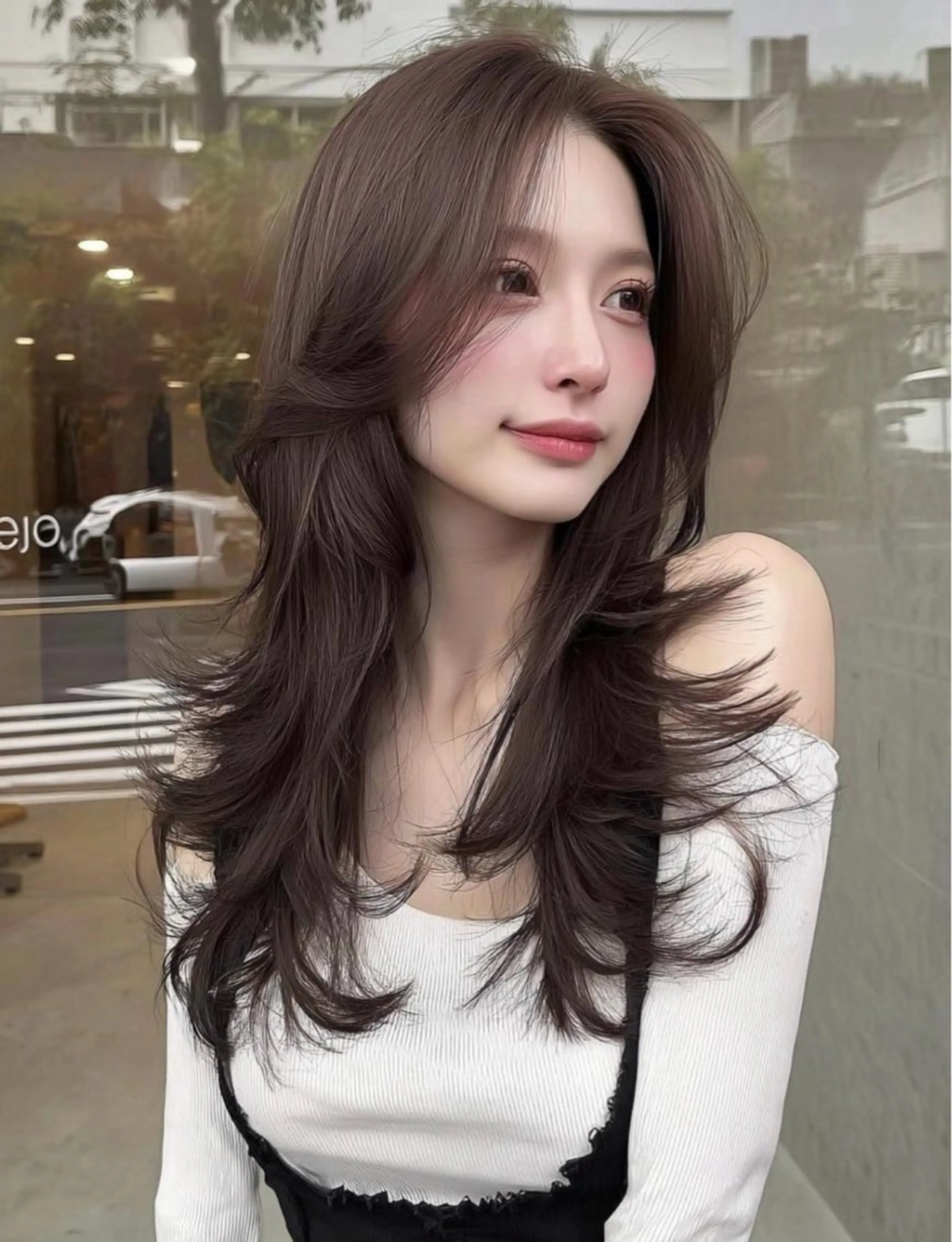 ロング カラー 髪質改善 カット ヘアカラー 林 朱里のヘアスタイル