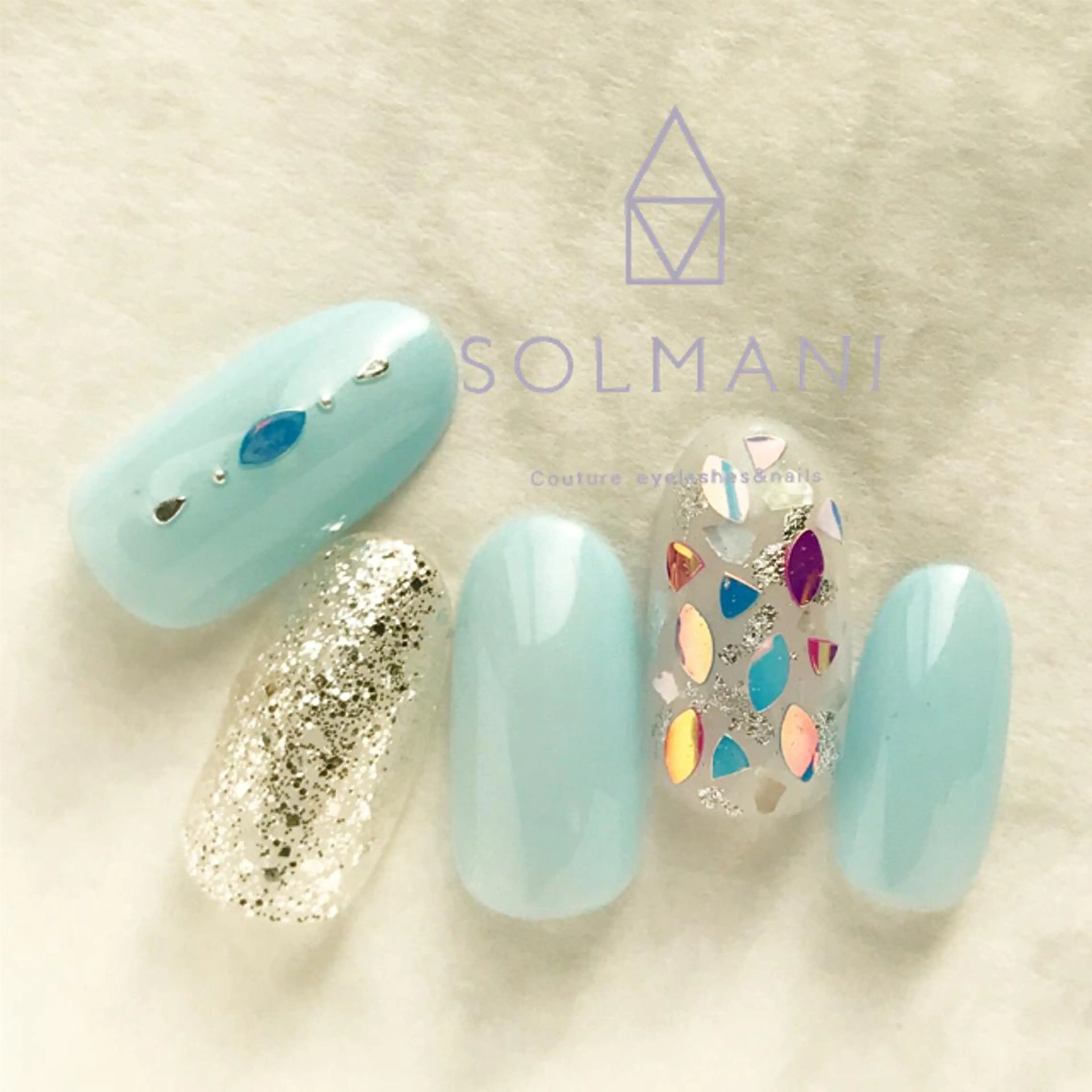 ネイル 成人式 長さ出し SOLMANI 予約担当のネイルデザイン