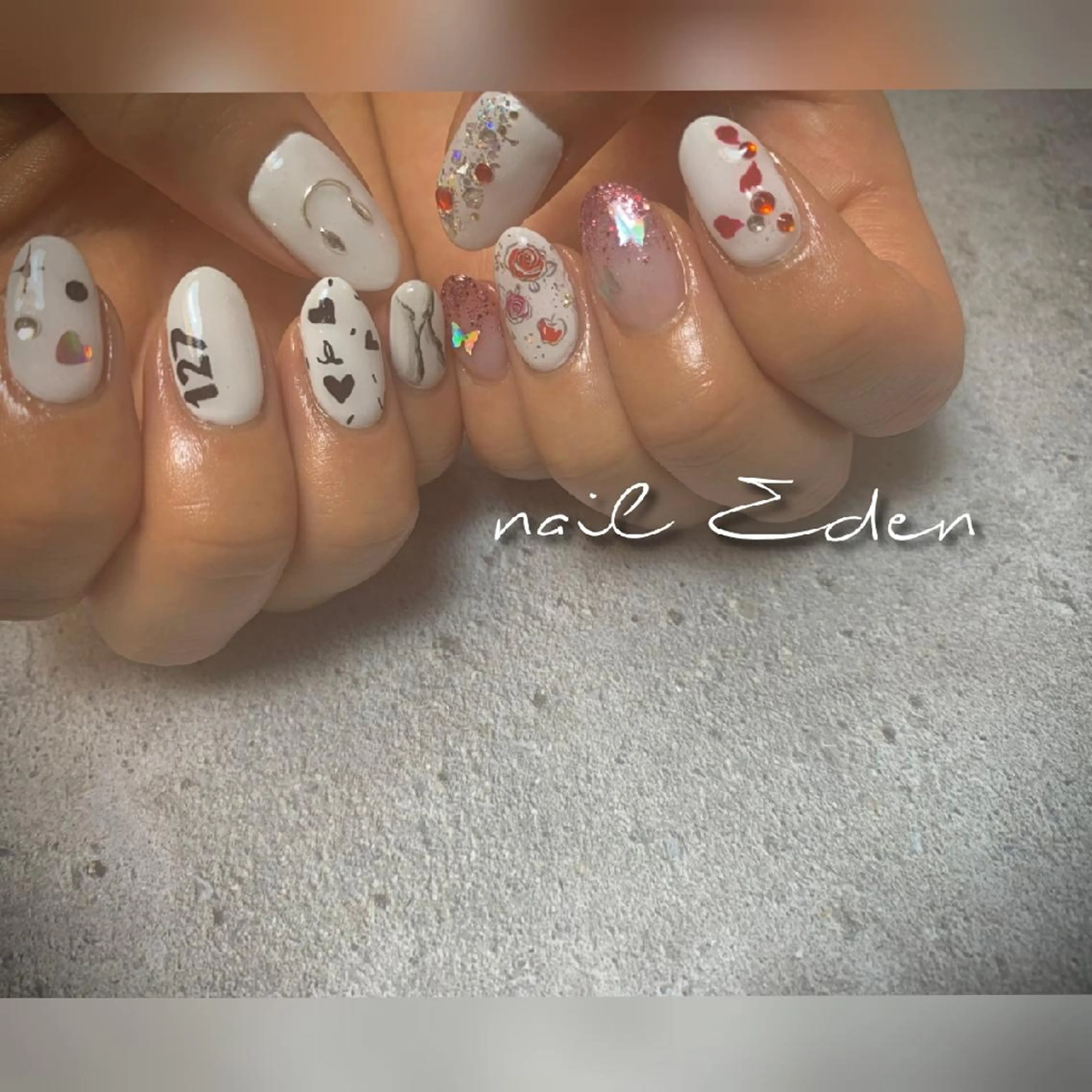 ネイル 持ち込み ハンドネイル ハンドケア Eden　private nail saron所属・Eden ♾️のネイルデザイン
