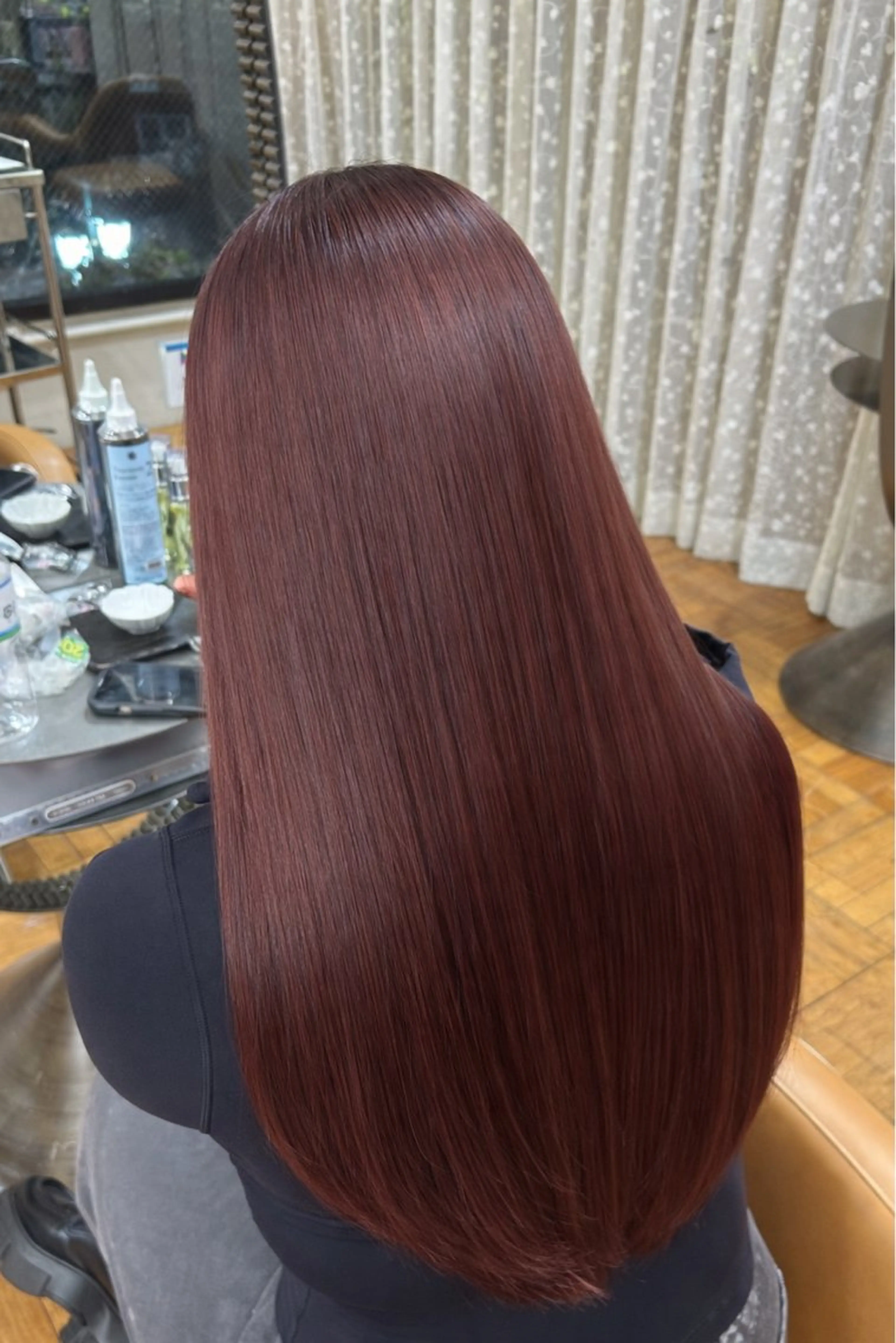 ロング 縮毛矯正 ツヤ髪💫髪質改善 透明感カラー仁平創太のヘアスタイル