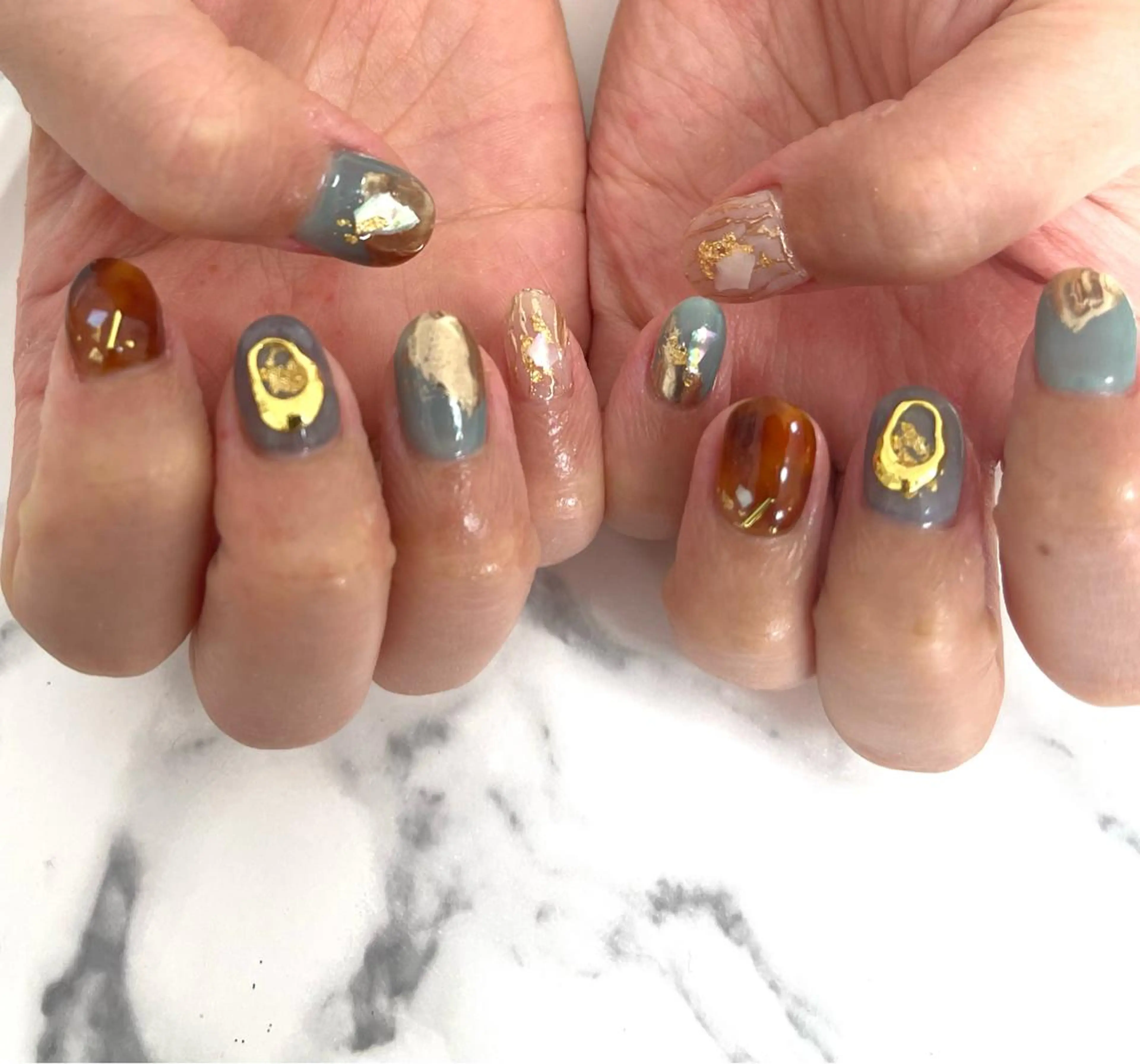 ネイル ジェルネイル 韓国ネイル ロングネイル ミラーネイル ニュアンスネイル ハンドネイル celica所属・松田 由真のネイルデザイン