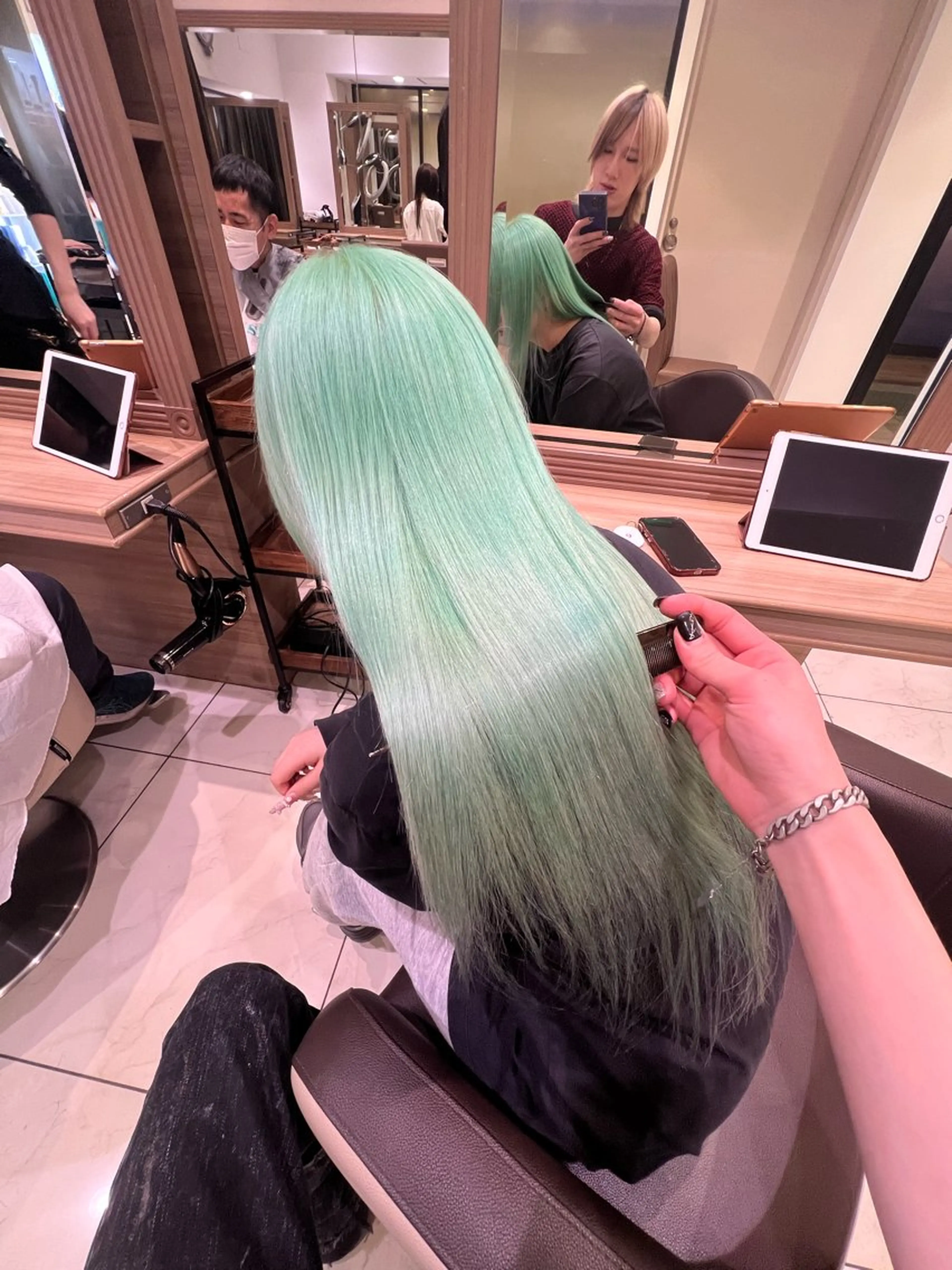 ロング カラー ヘアカラー トリートメント ブリーチ/デザイン 💎ryuyaのヘアスタイル