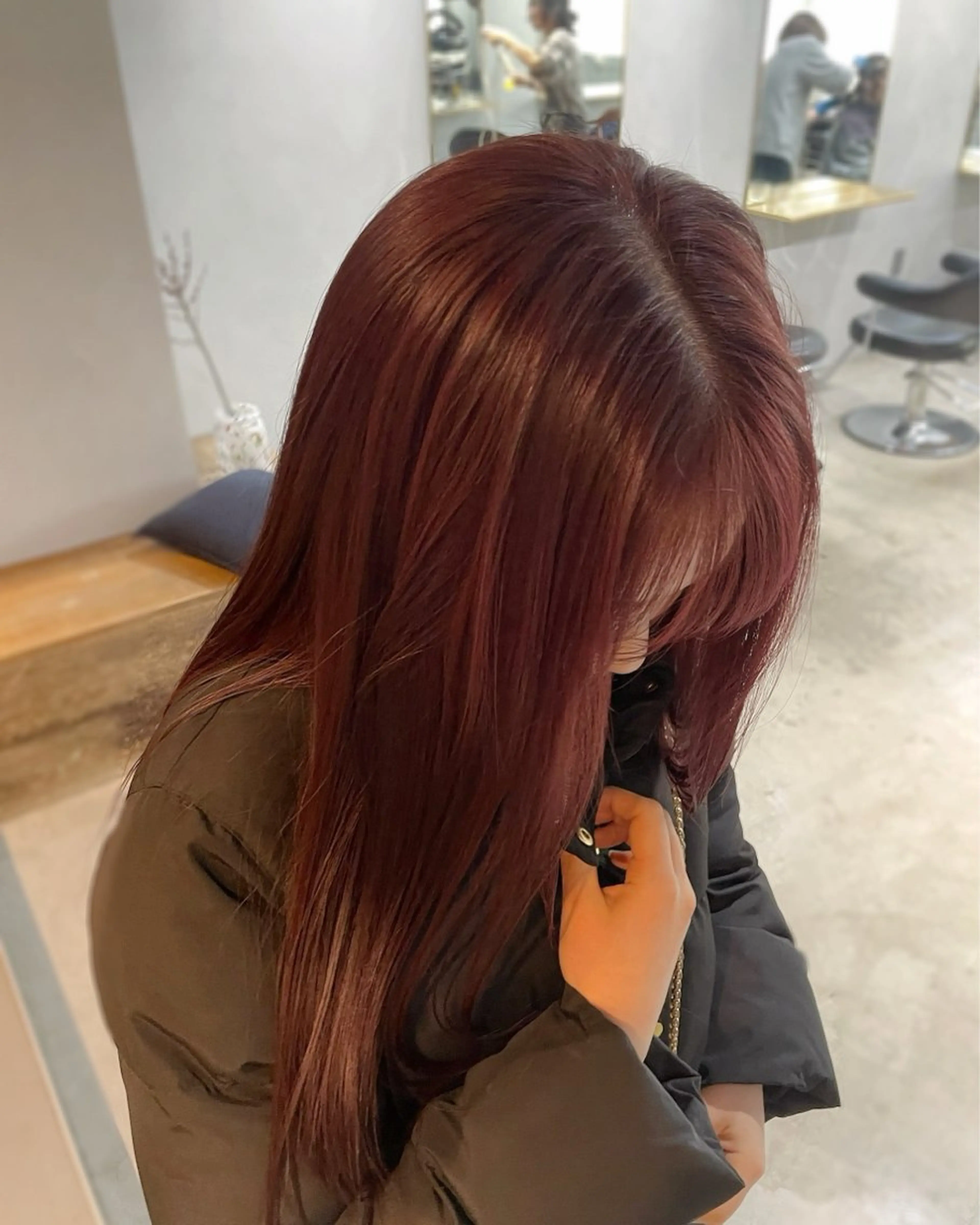 ロング カラー カット ヘアカラー トリートメント 【arc】Ruri コテ巻き風パーマのヘアスタイル