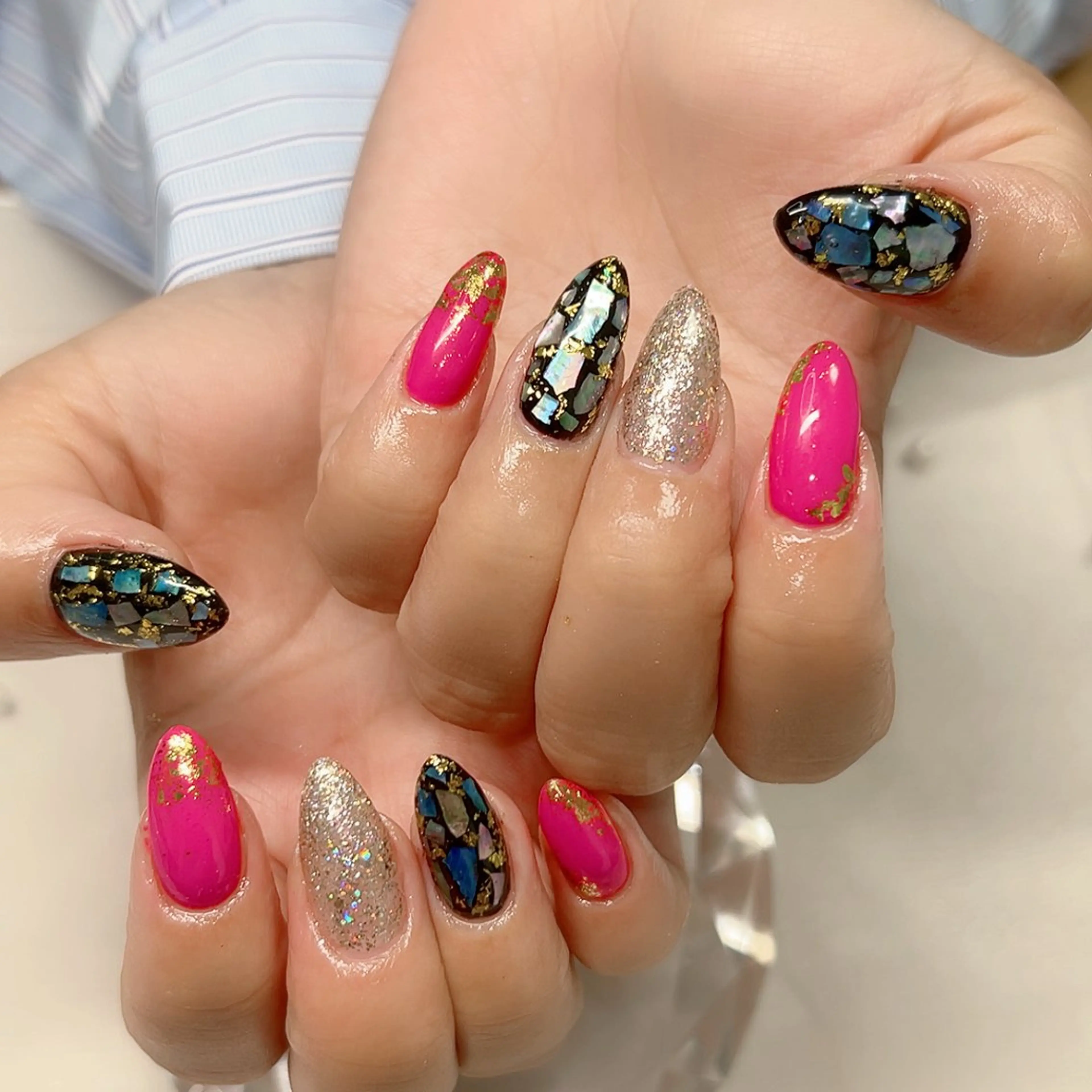 ネイル ラメ(グリッター) オフィスネイル Cute Tips nailのネイルデザイン