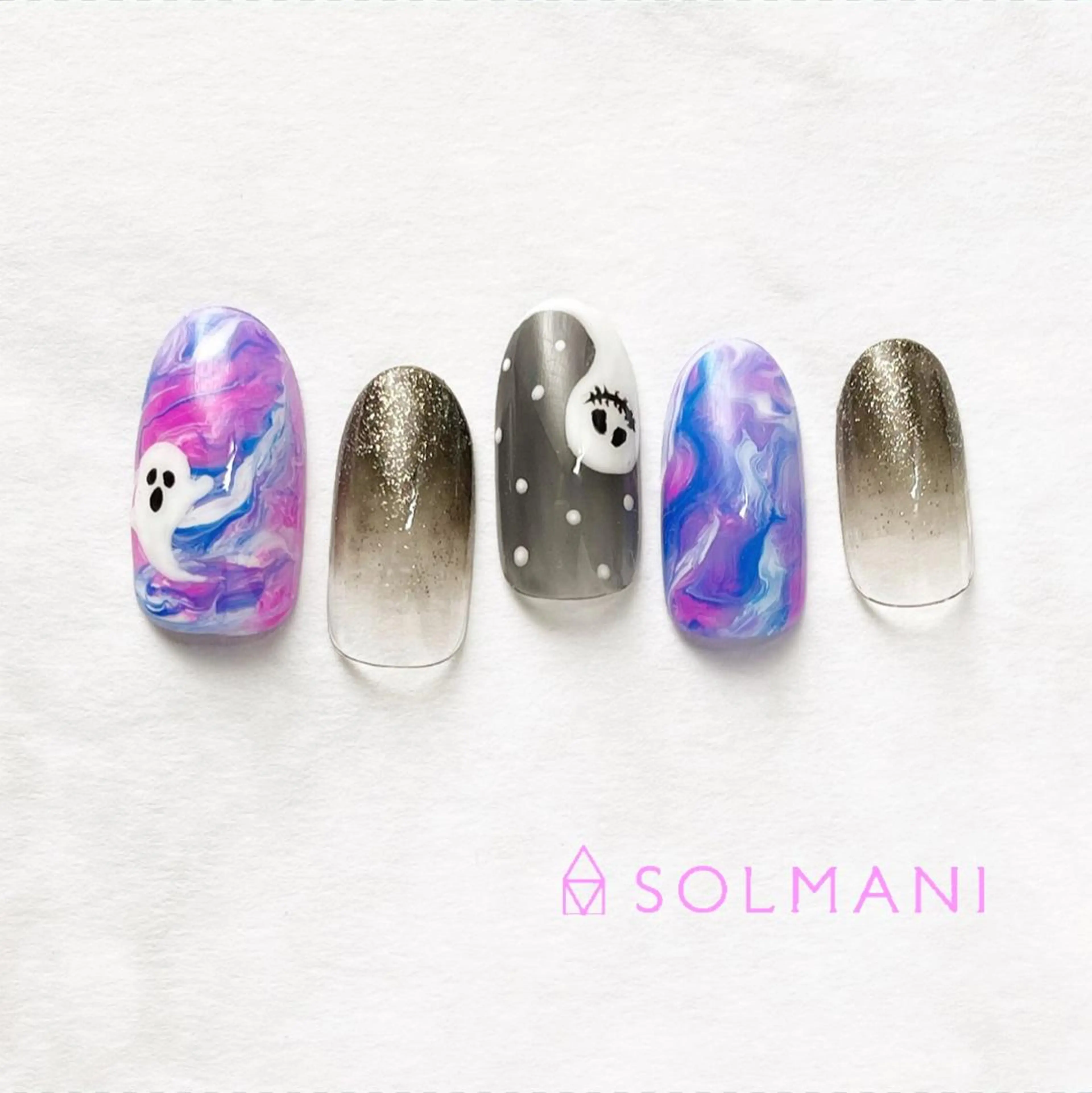 ネイル ハロウィン SOLMANI 予約担当のネイルデザイン