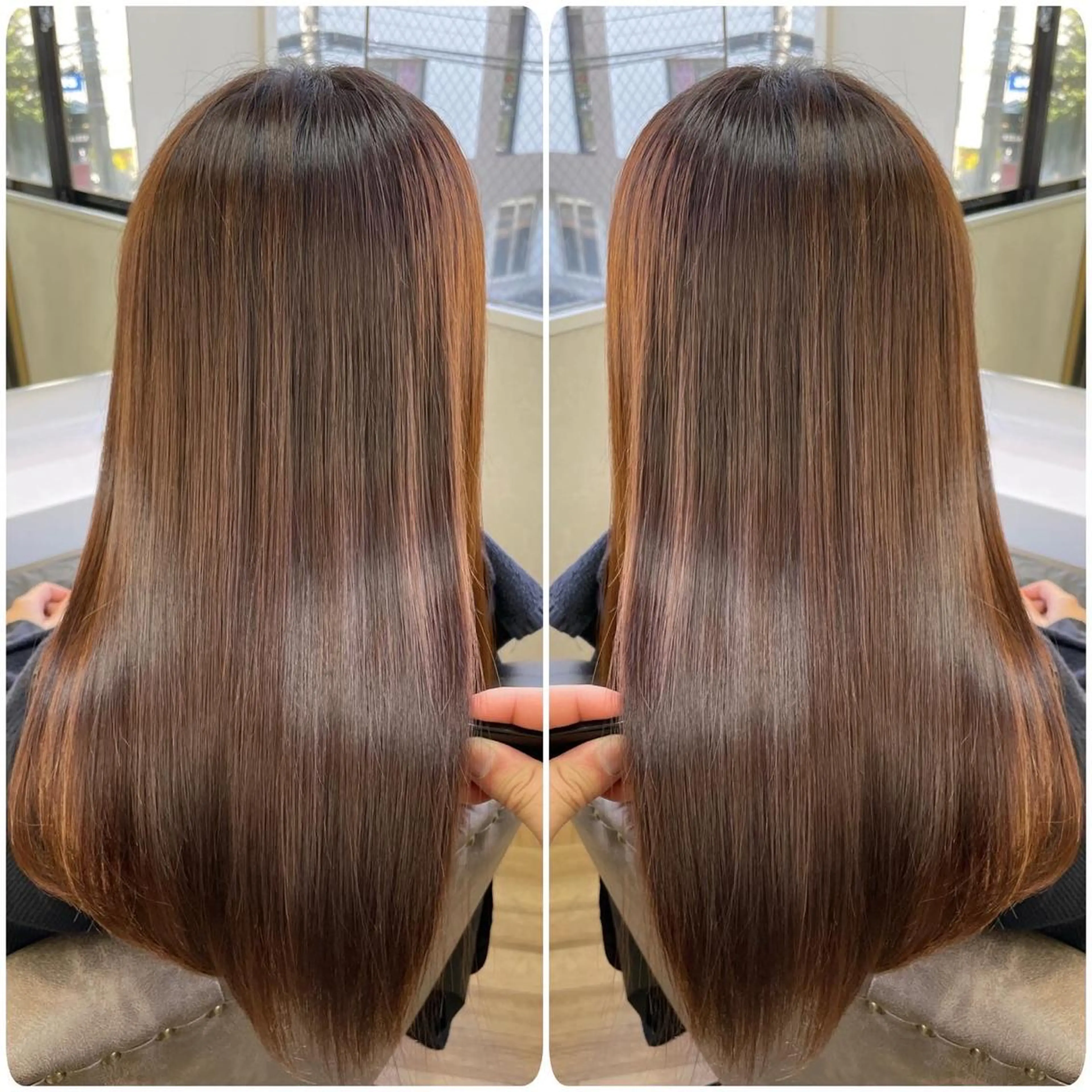 セミロング カラー 髪質改善特化 スギヤマハヤトのヘアスタイル