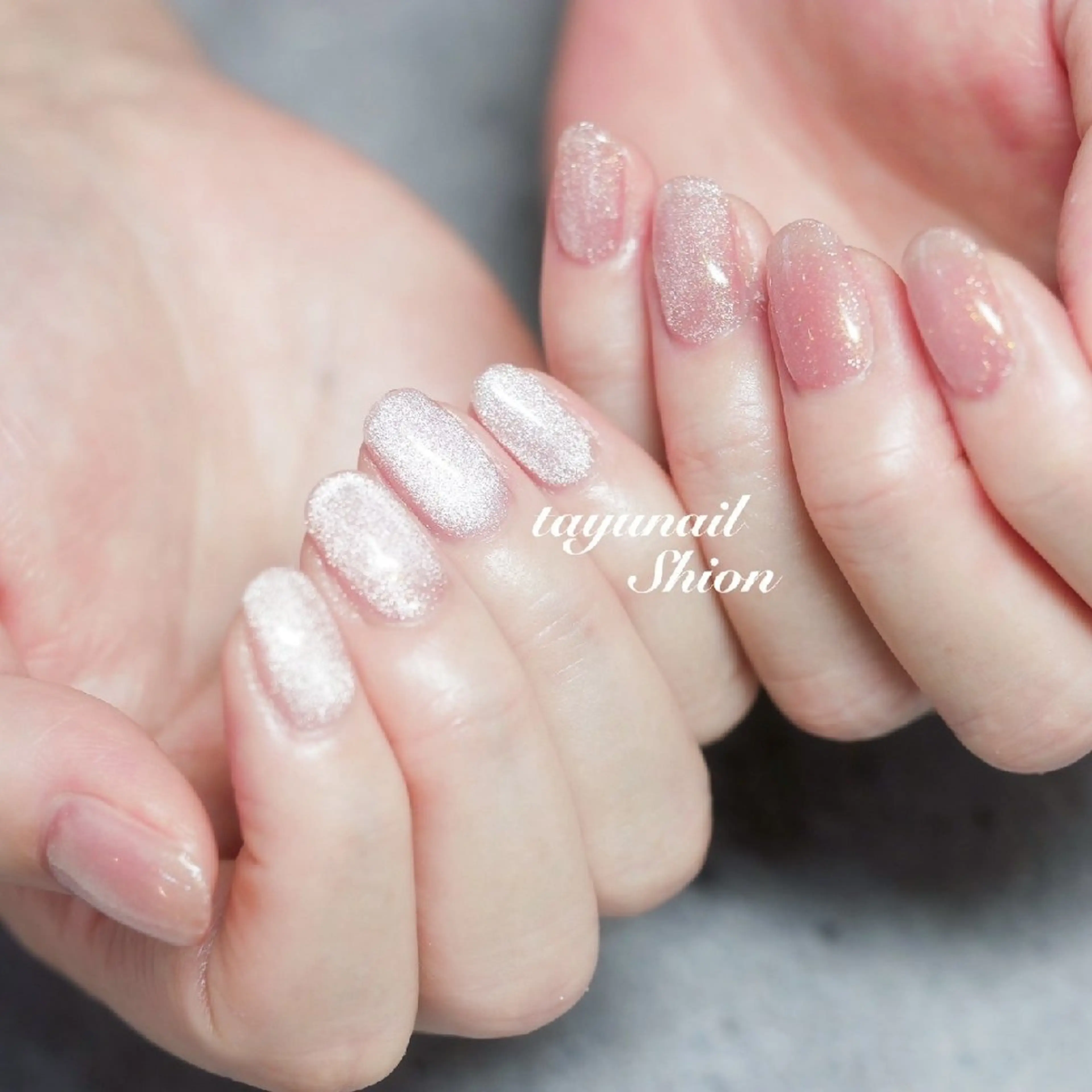 ネイル ジェルネイル キラキラネイル マグネットネイル パラジェル ネイルサロン・ネイルスクール　たゆnail所属・ネイルサロン 【たゆnail】のネイルデザイン