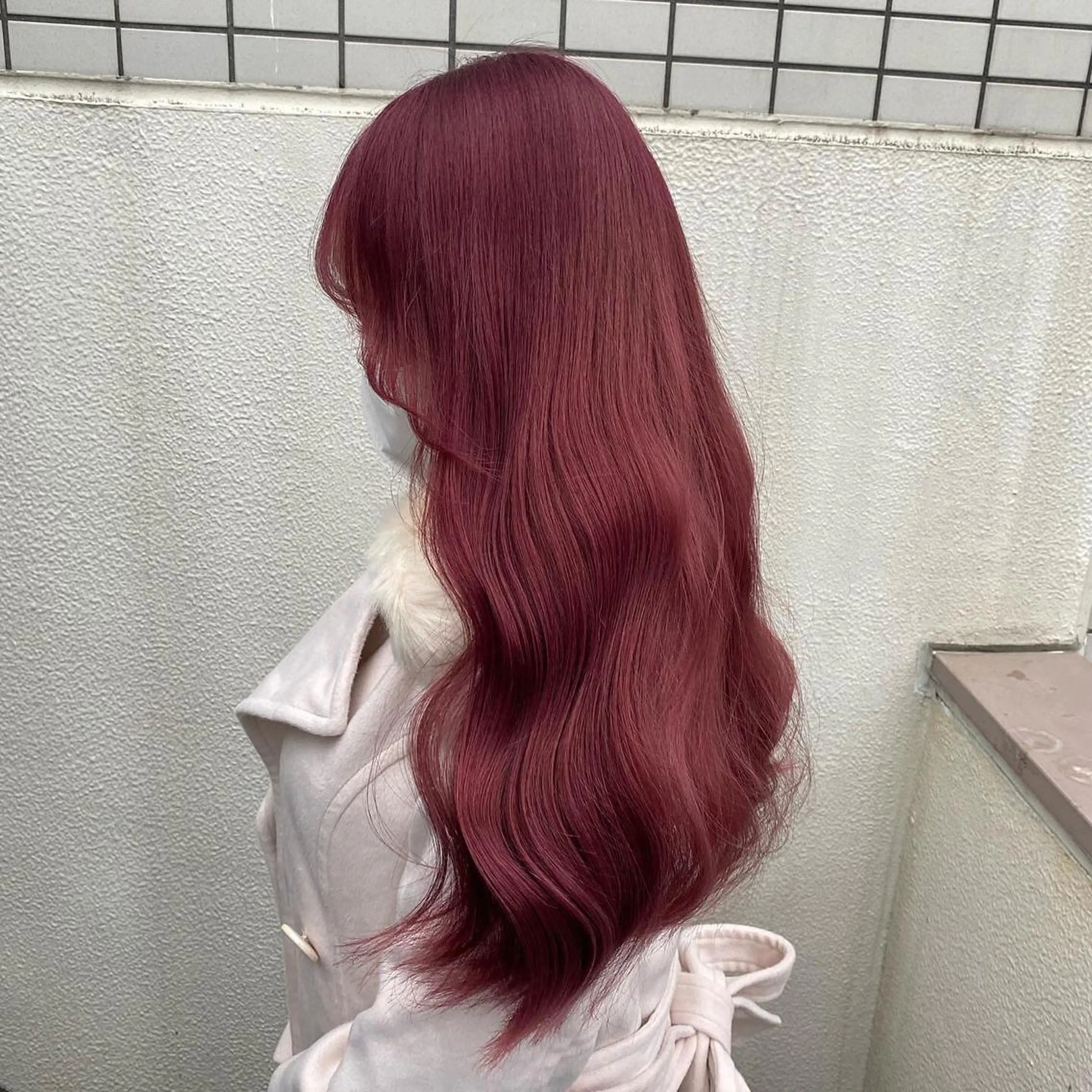 ロング カラー カシス ピンクカラー 韓国風ヘア ヘアカラー トリートメント ヘアセット 透明感カラー🤍 Kaitoのヘアスタイル