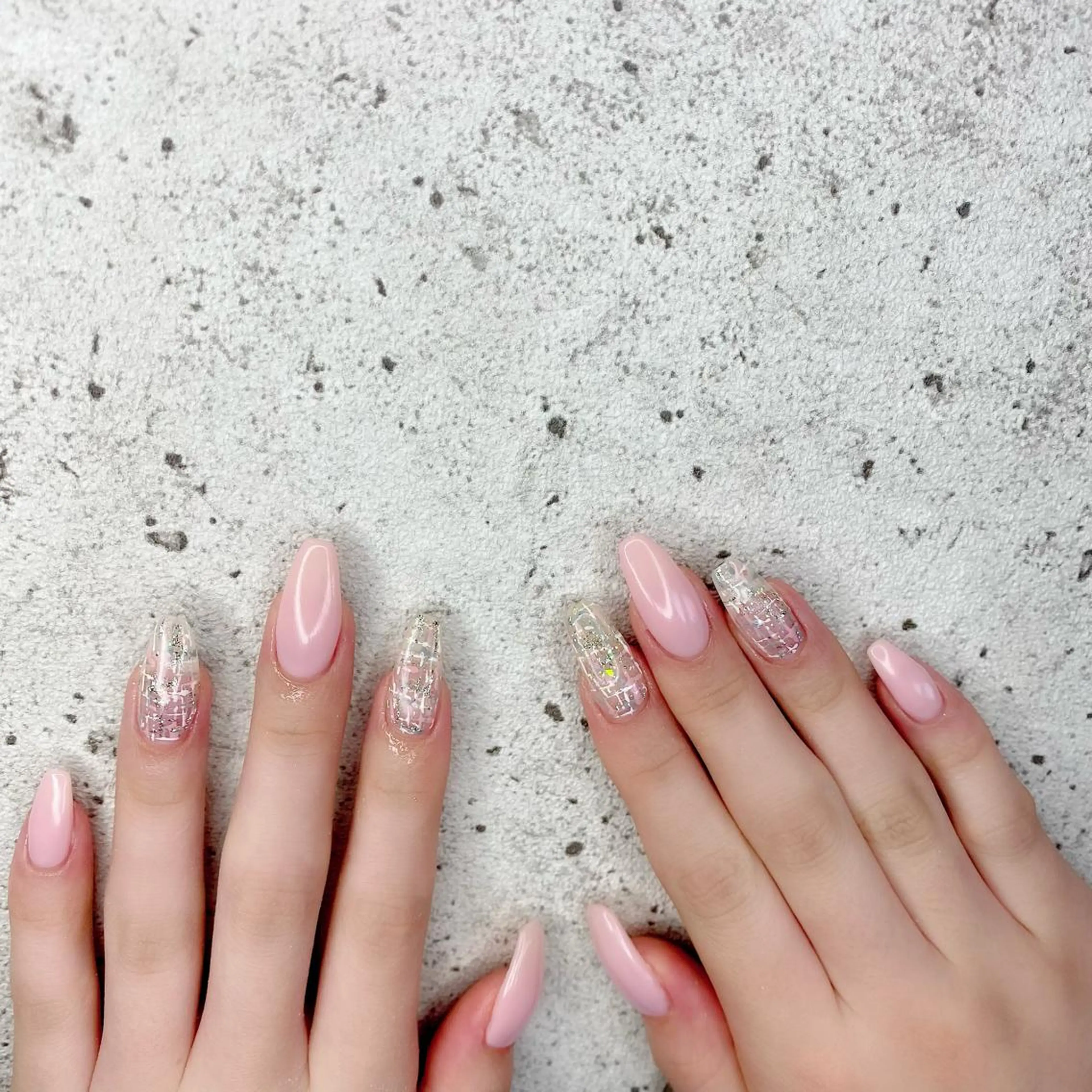 ロング カラー パーマ ヘアアレンジ メンズ キッズ ネイル マツエク・マツパ ピンクカラー カラーマツエク ロング ロングネイル ピンク ハンドネイル Salon Ｋのネイルデザイン