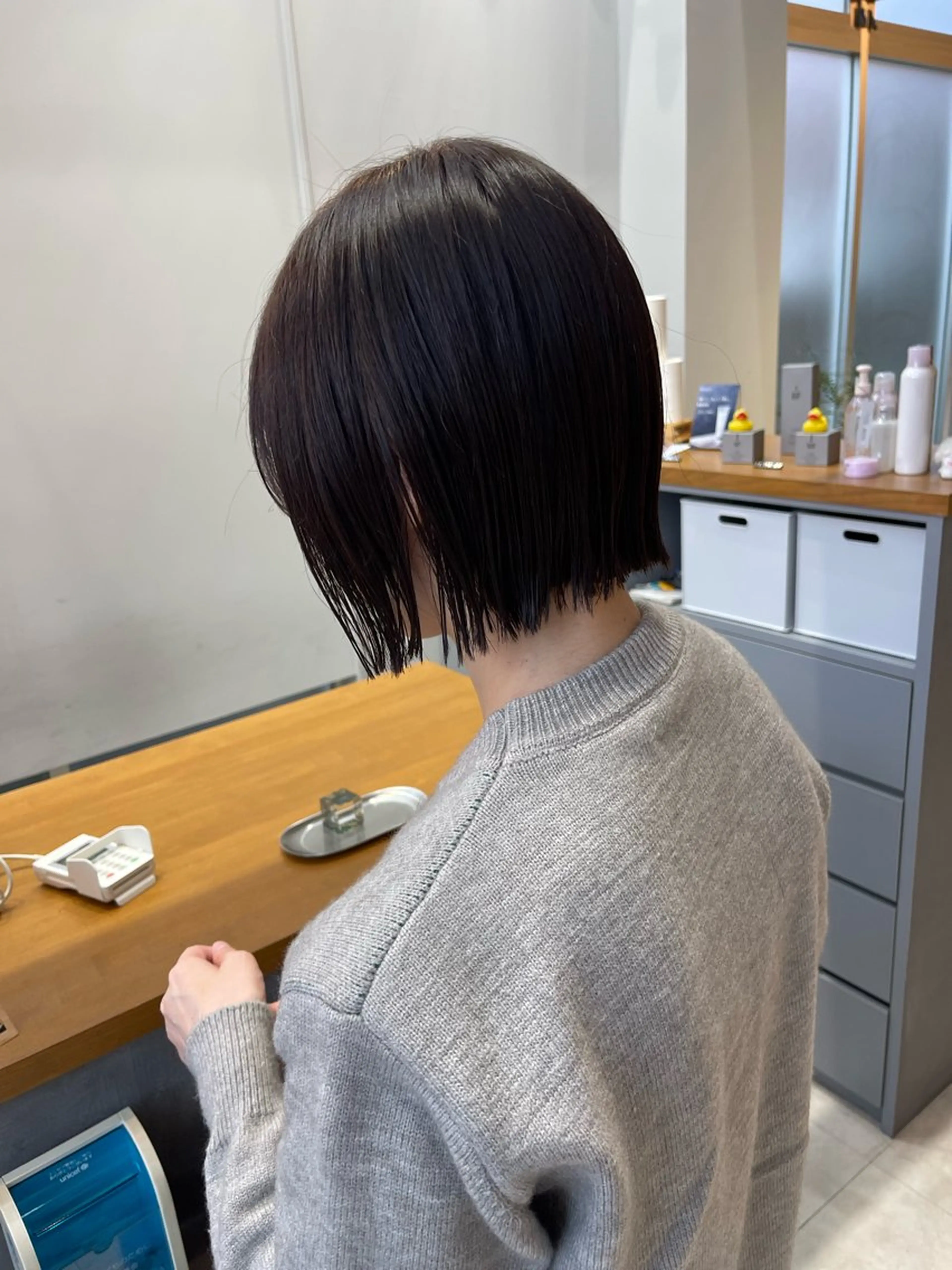 ショート ボブ 顔周りカット レイヤーカット カット ヘアカラー トリートメント 石原圭悟 /ショート/艶カラーのヘアスタイル